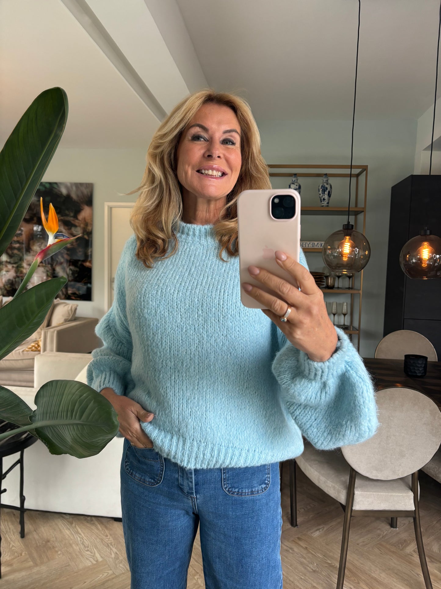 Trui licht blauw lm