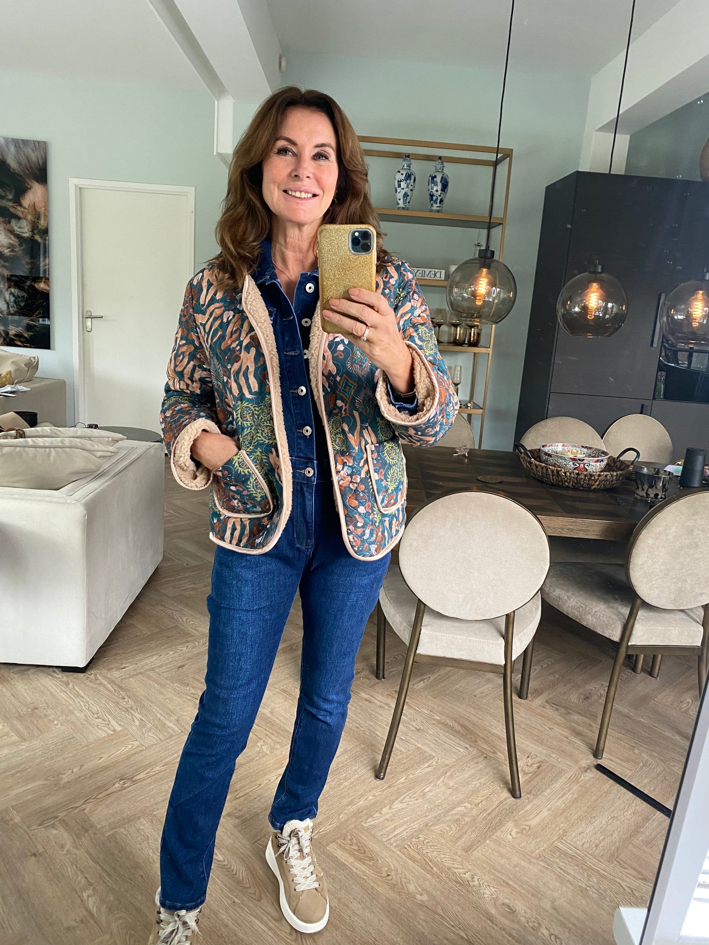 Coat teddy print