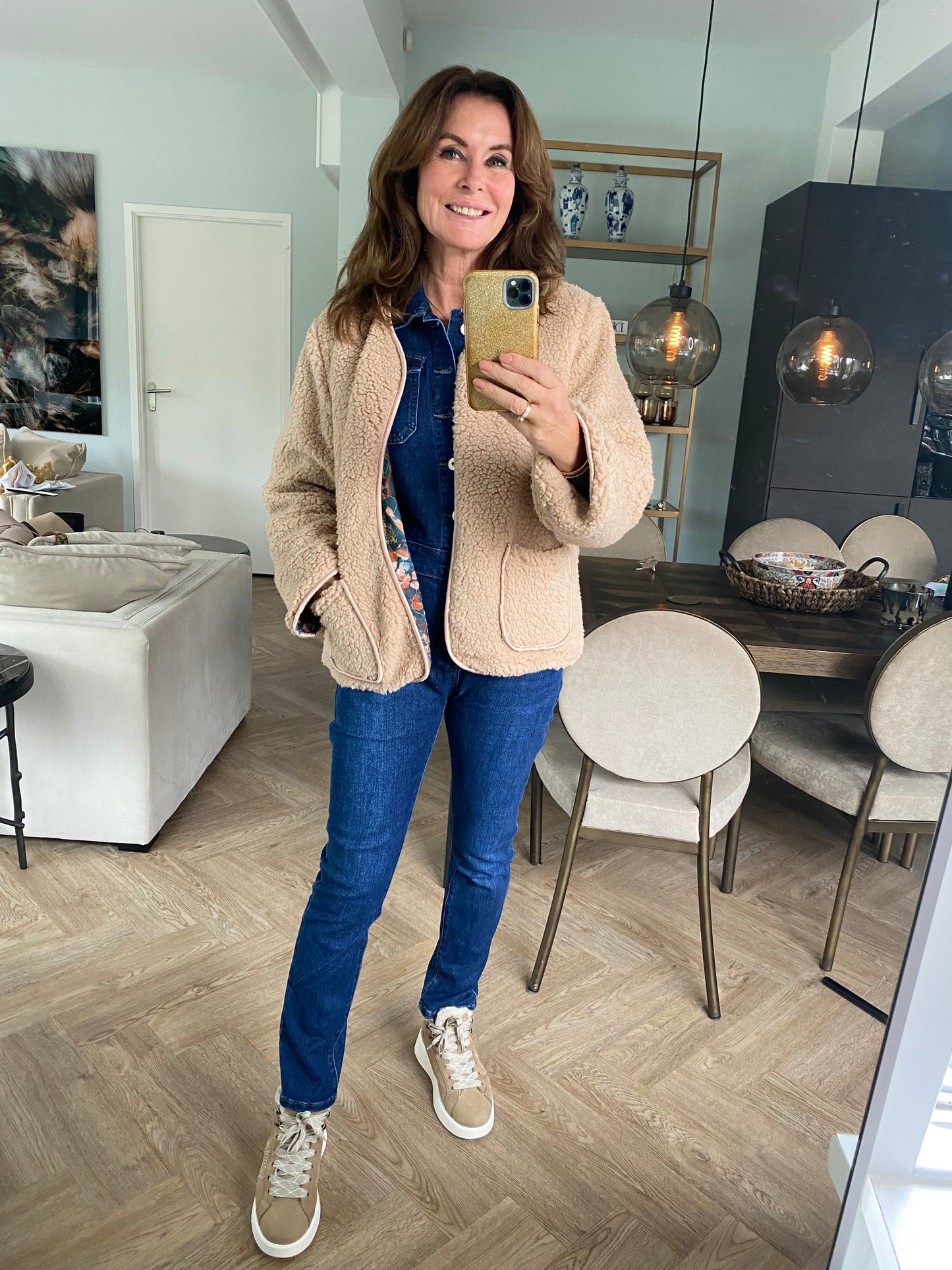 Coat teddy print