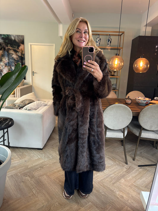 Fake fur bontjas lang