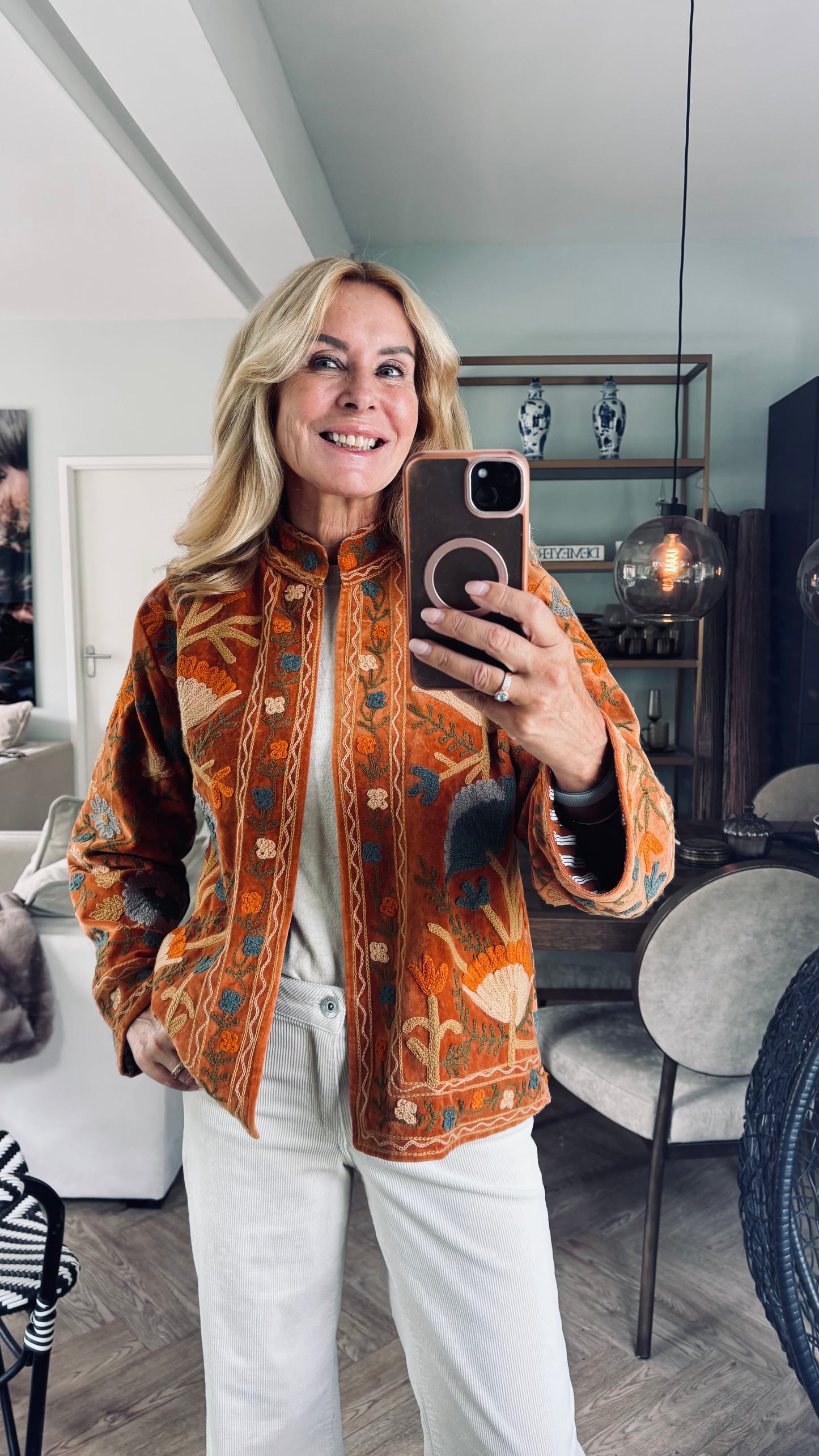Jasje fluweel bloem bella