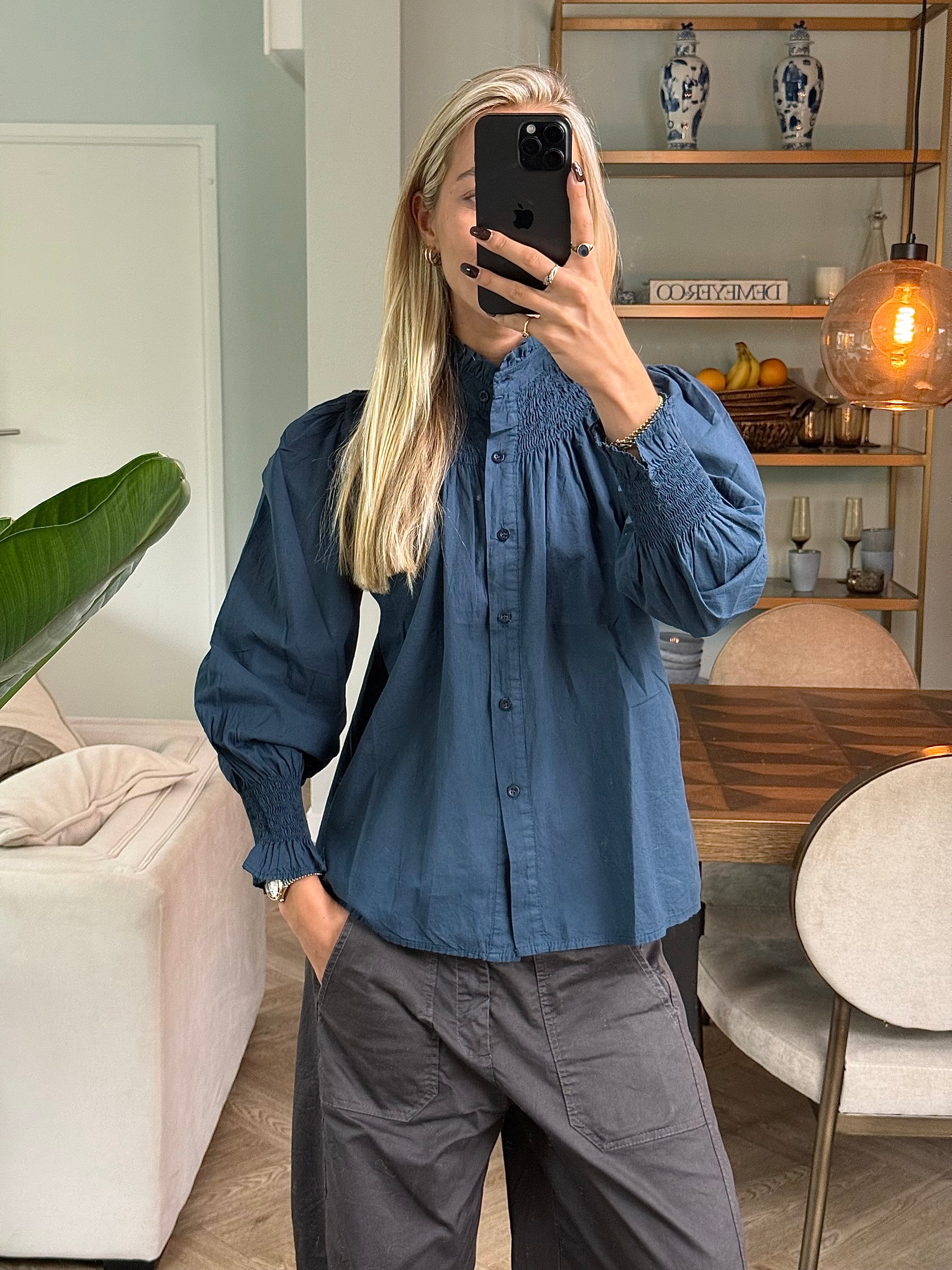 Blouse Smok Navy