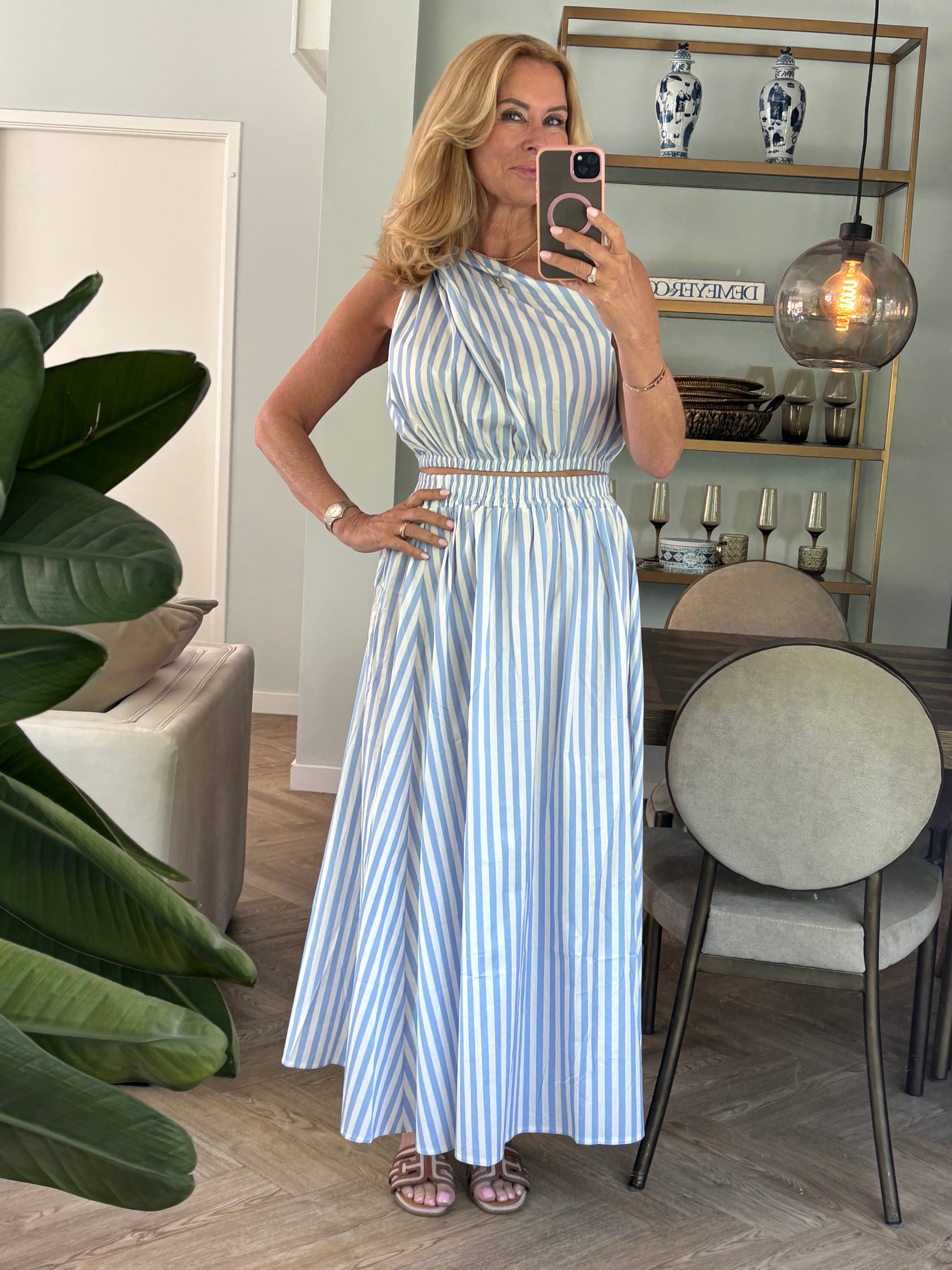 Set skirt &top stripe la mer