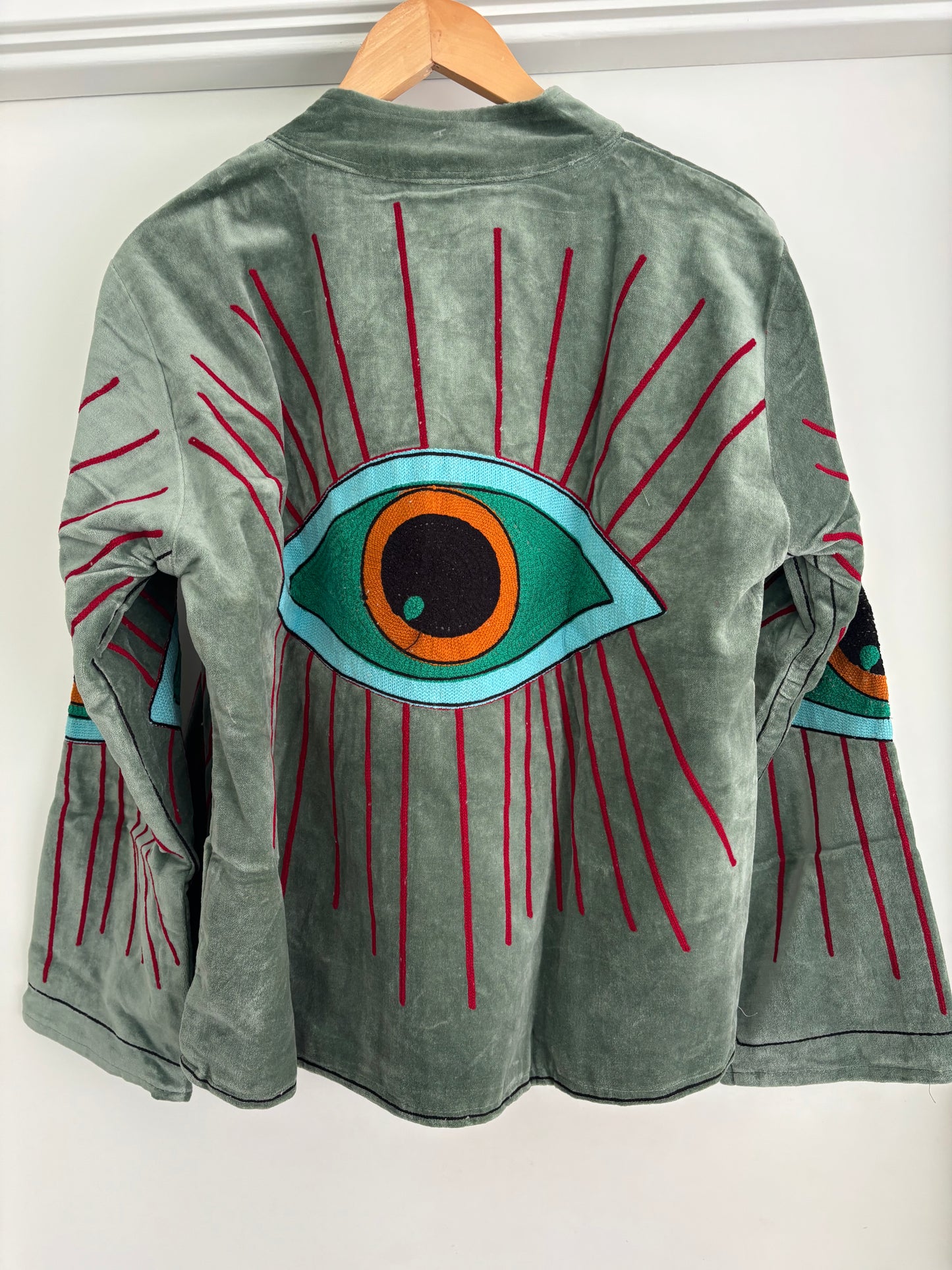 Jasje velvet oog zacht groen