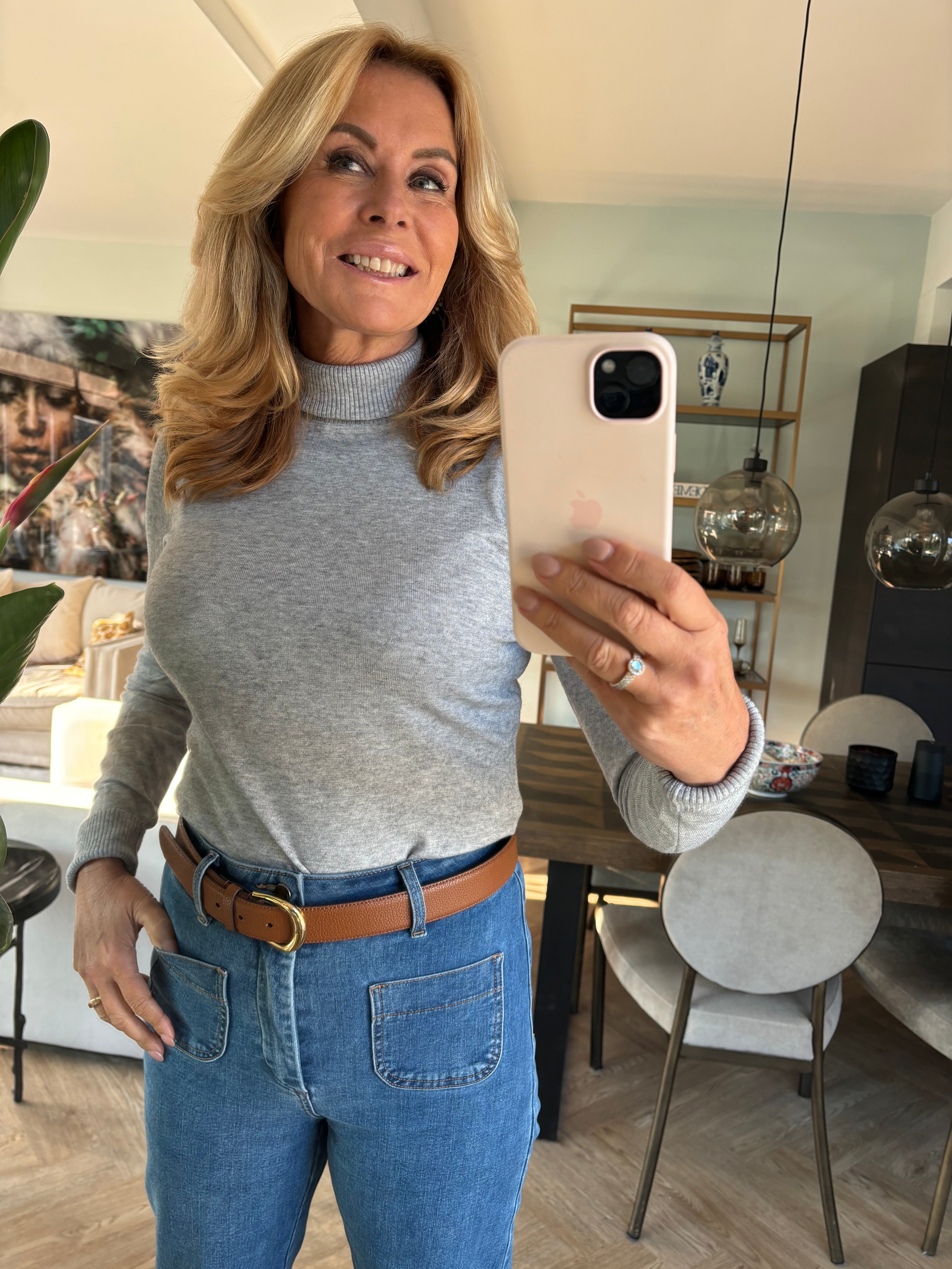 Knit col licht grijs