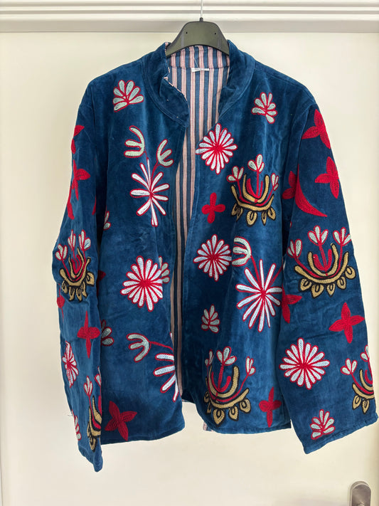 Jasje velvet cobalt tijger