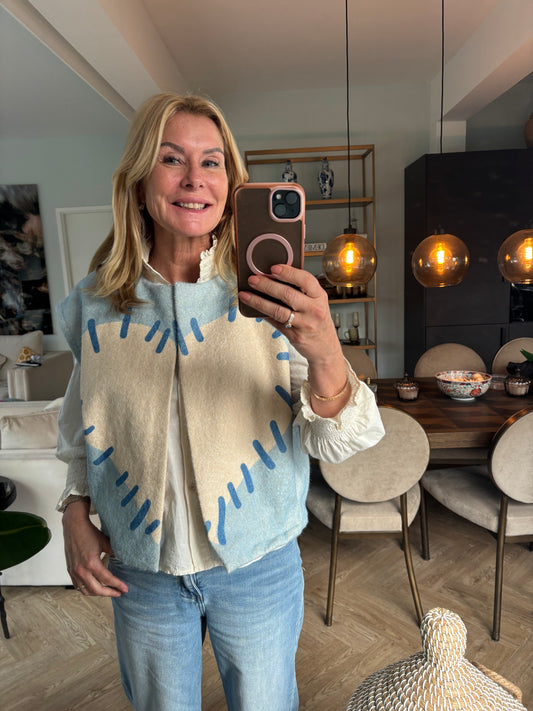Gilet licht blauw Amour