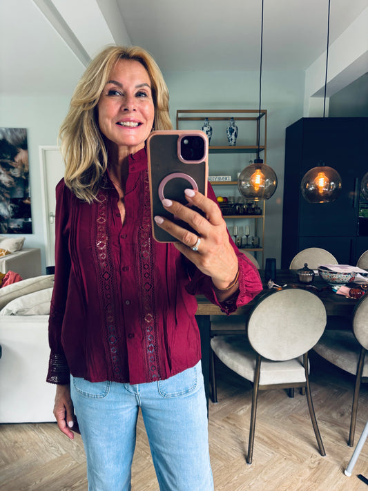 Blouse Lace bordeaux