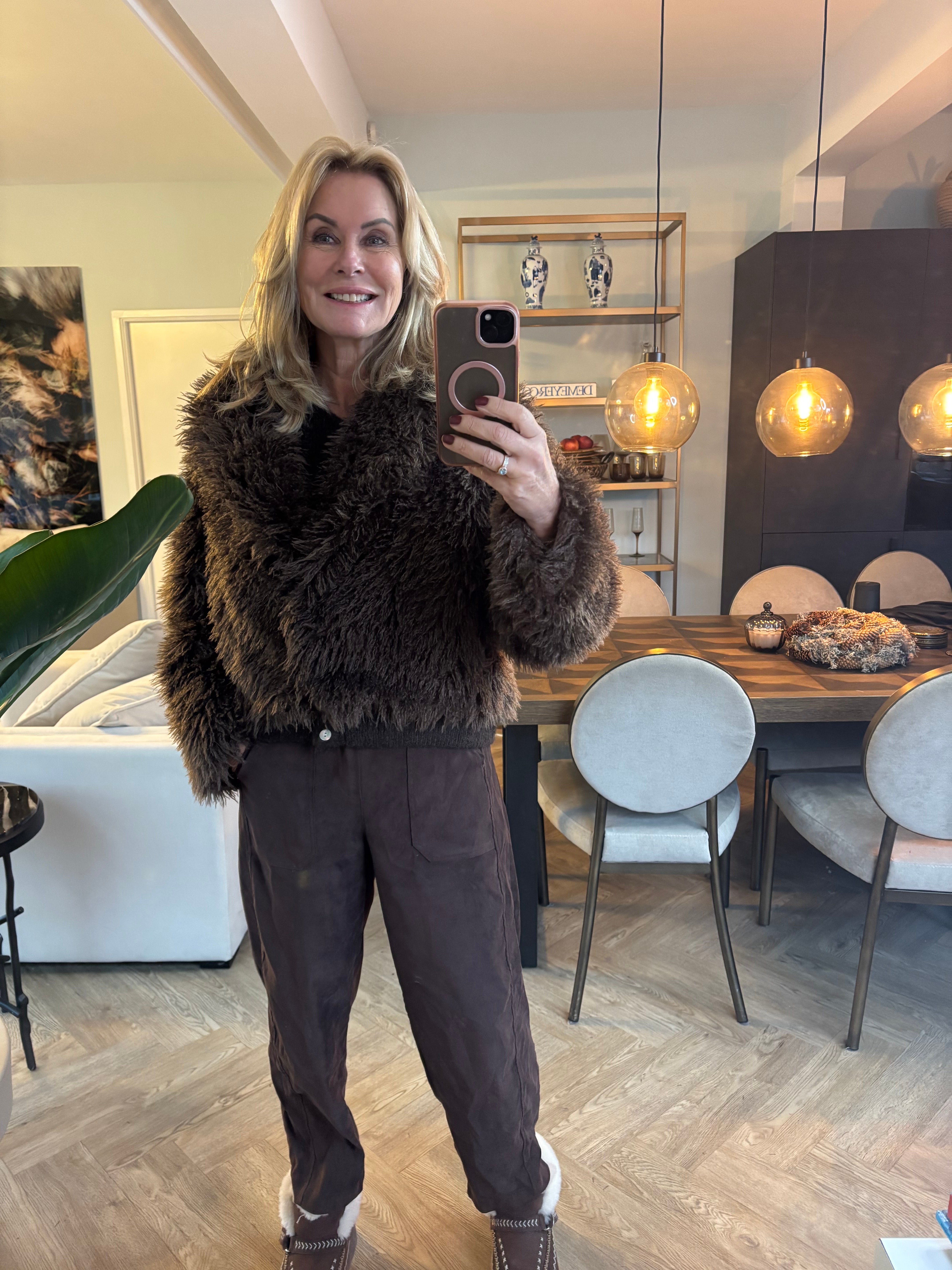 Jas bruin schapenlook