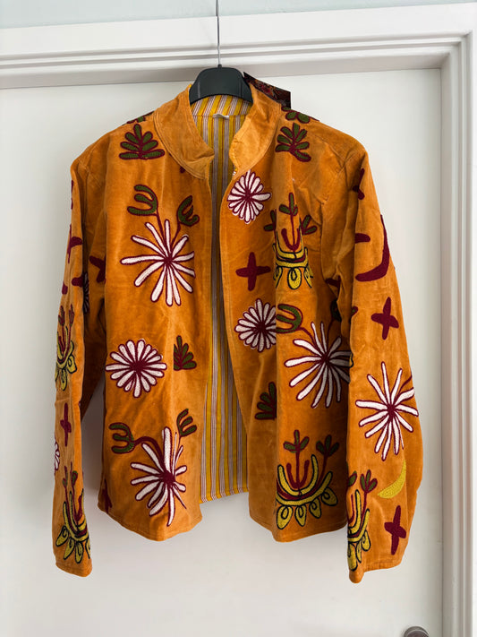 Jasje velvet tijger oker