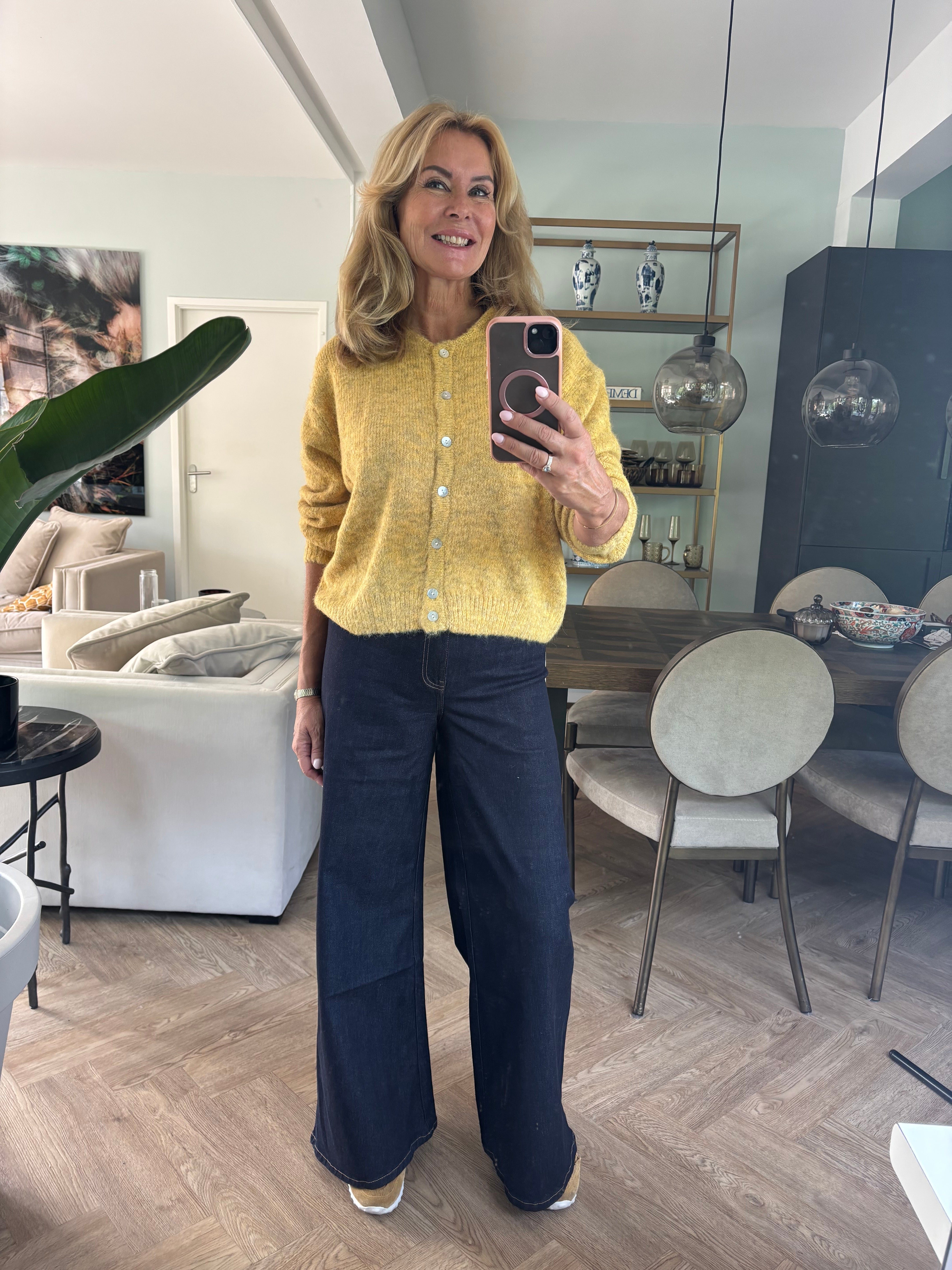 Cardigan oker