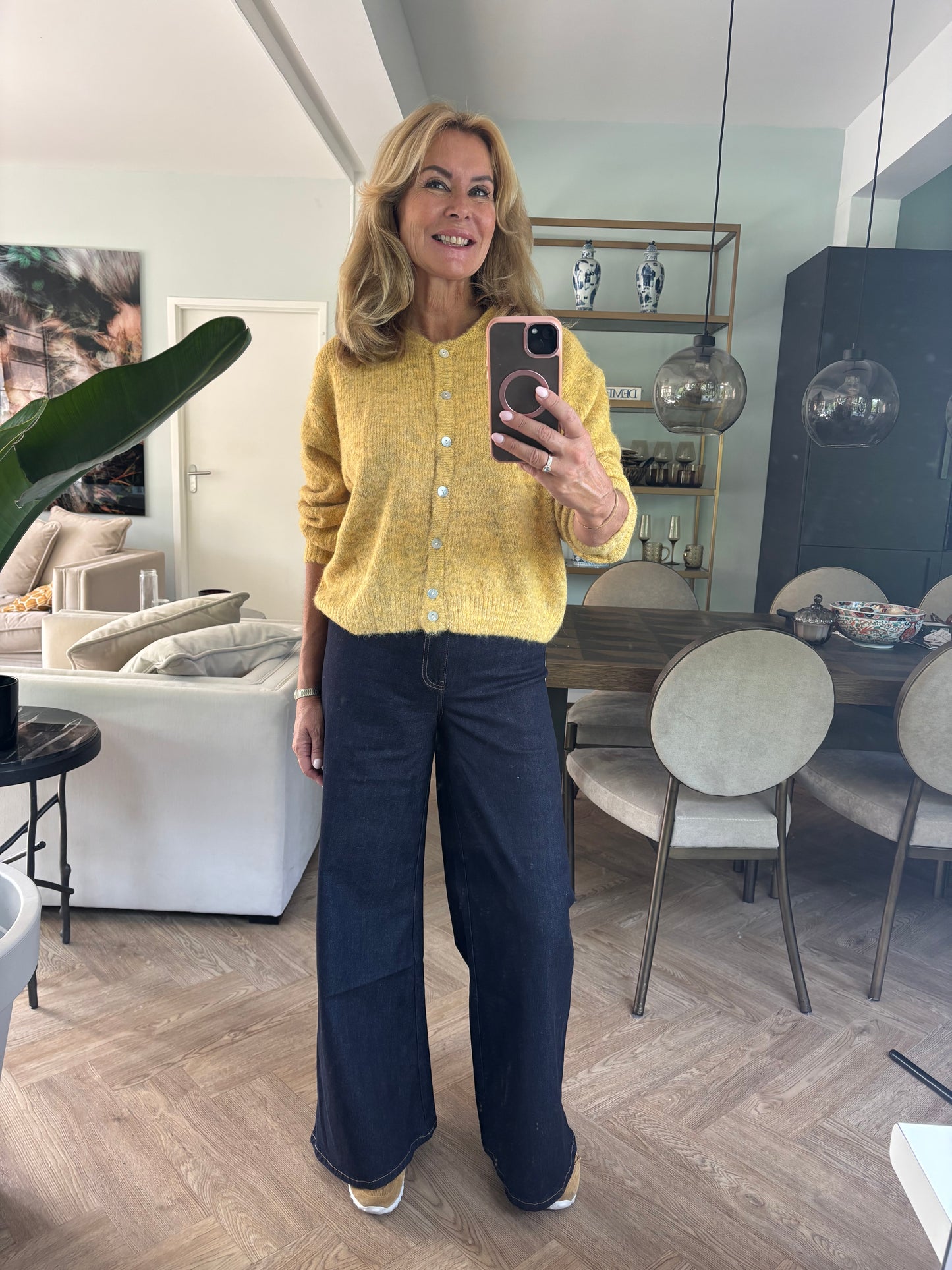 Cardigan oker