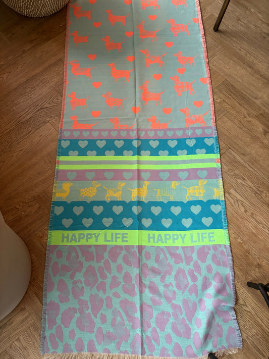 Shawl/doek happy life
