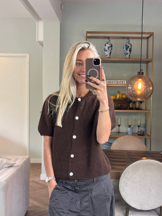 Vestje Bruin Korte Mouw