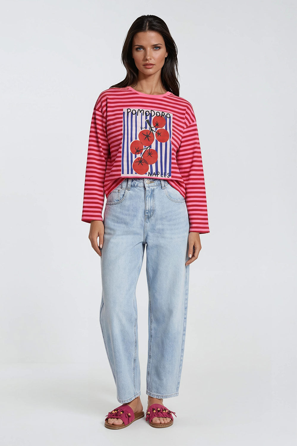 Pomodoro streep shirt