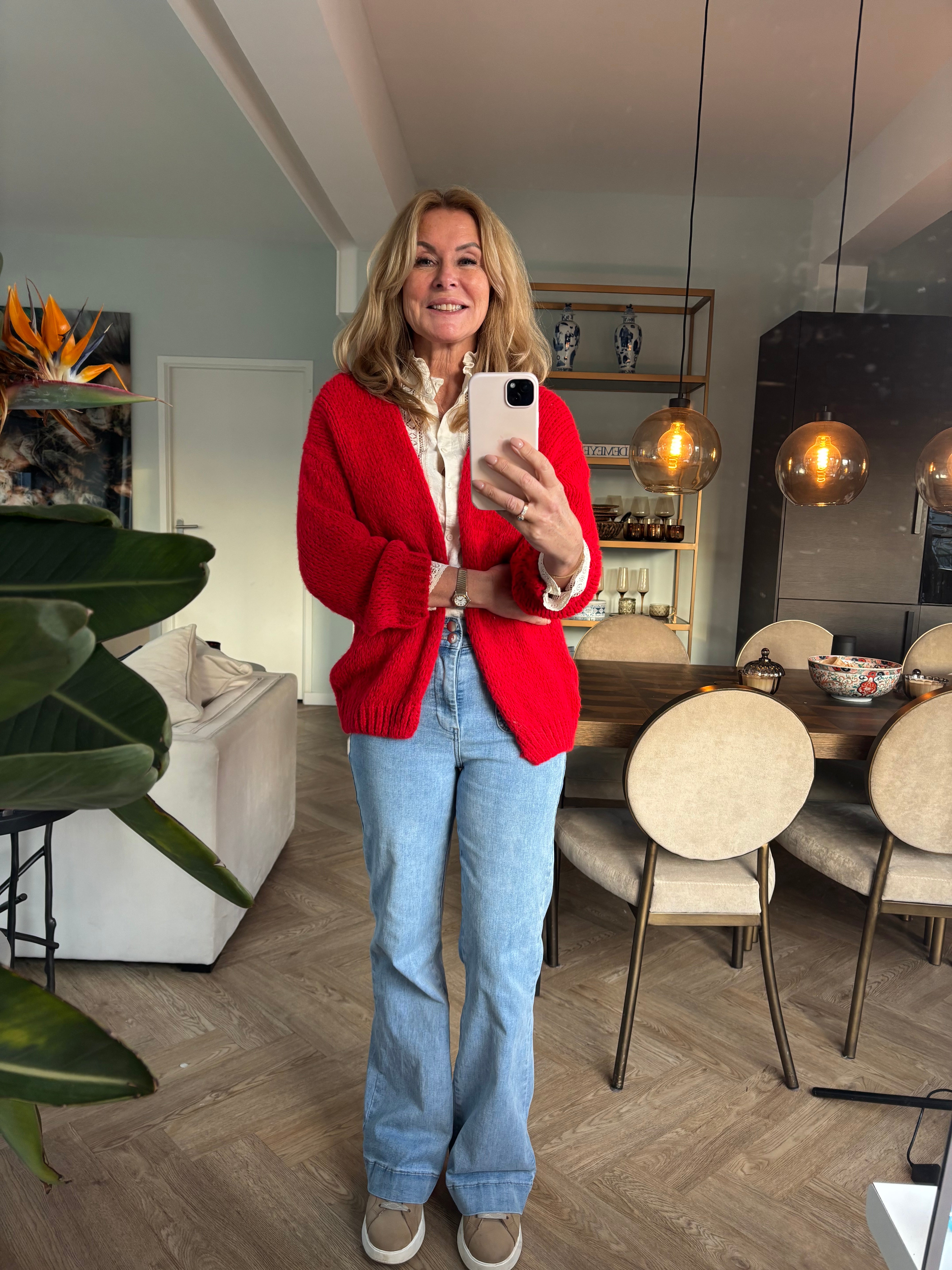 Cardigan Mar red