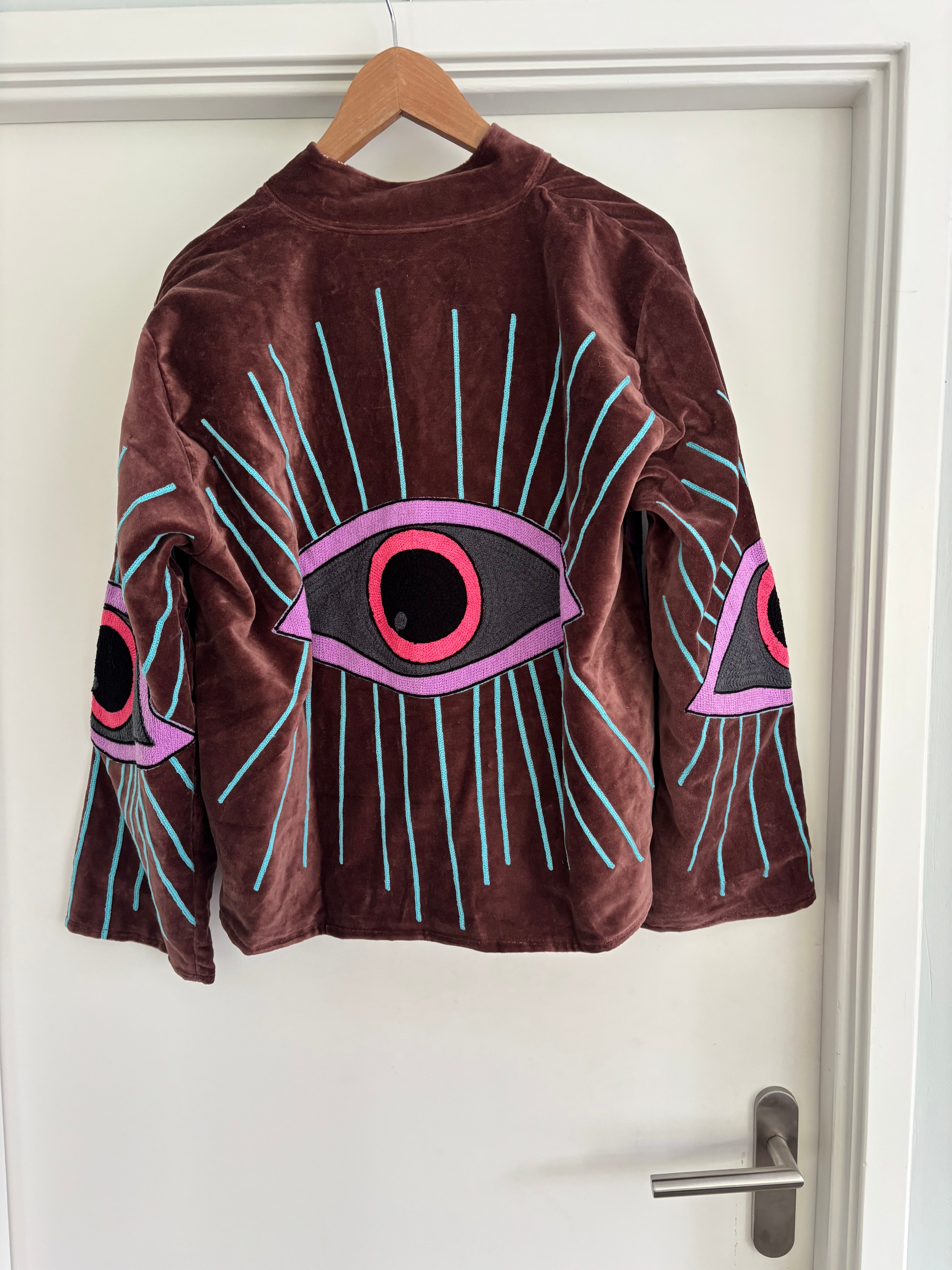 Jasje bruin velvet oog roze