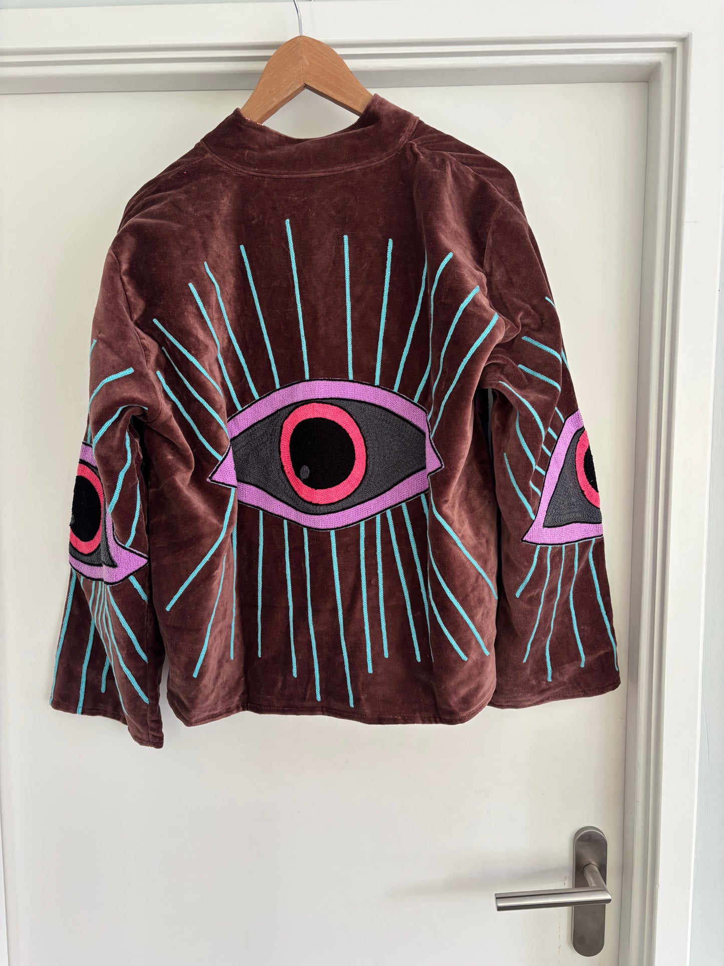 Jasje bruin velvet oog roze