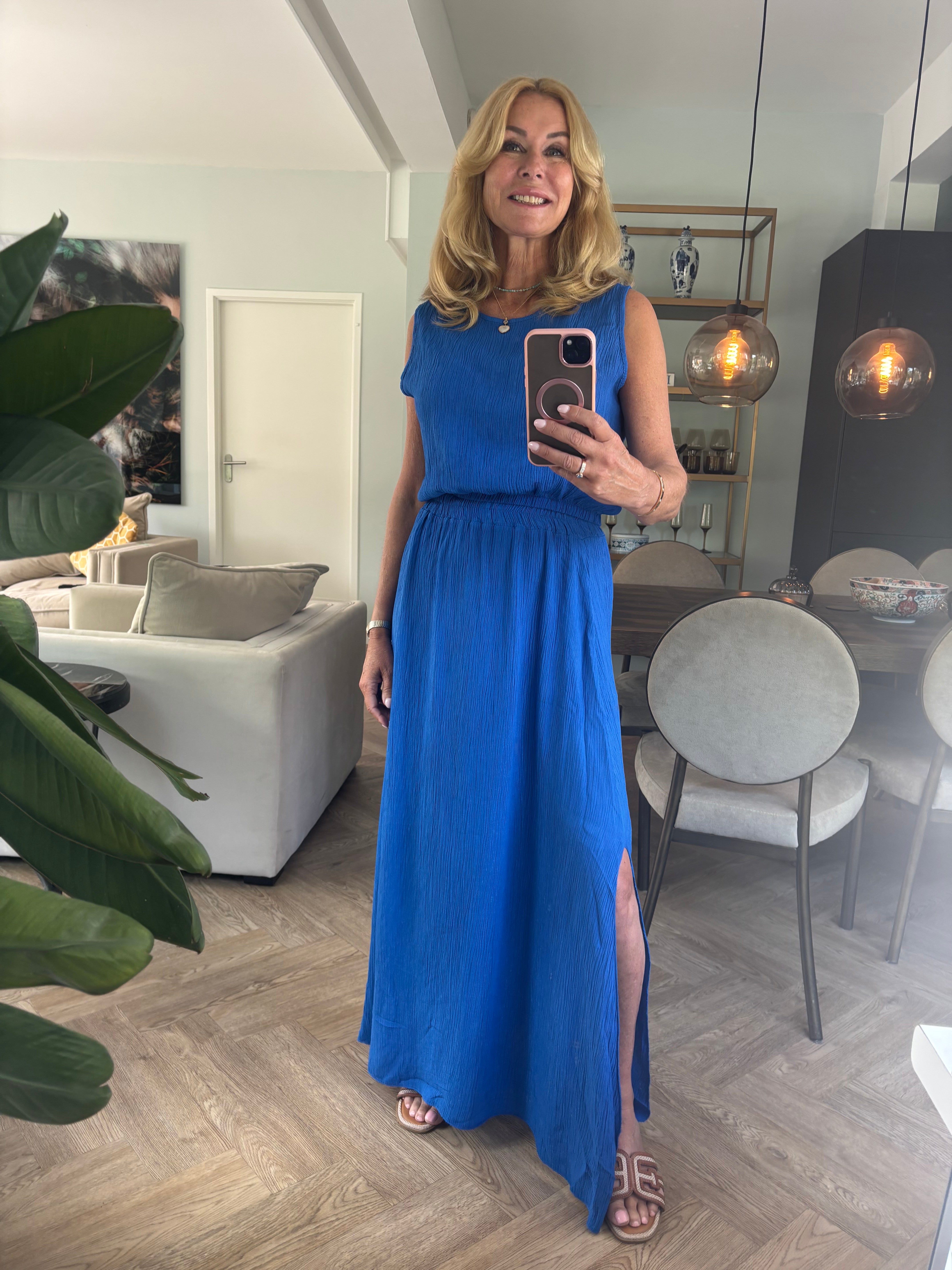 Top & skirt cobalt