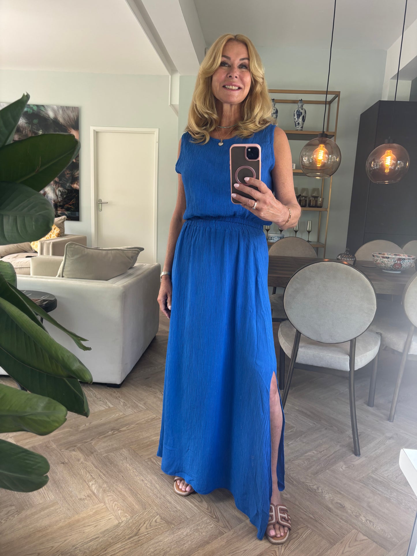 Top & skirt cobalt