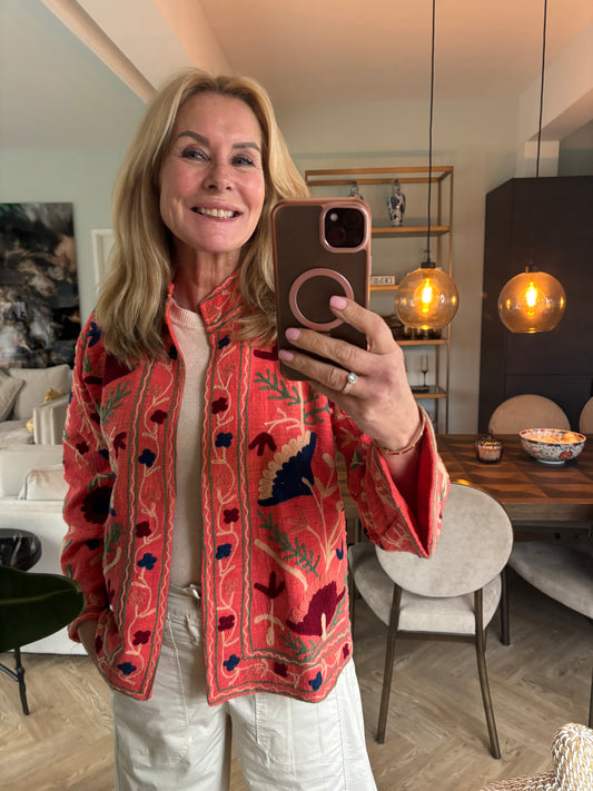 Jasje oranje geborduurd