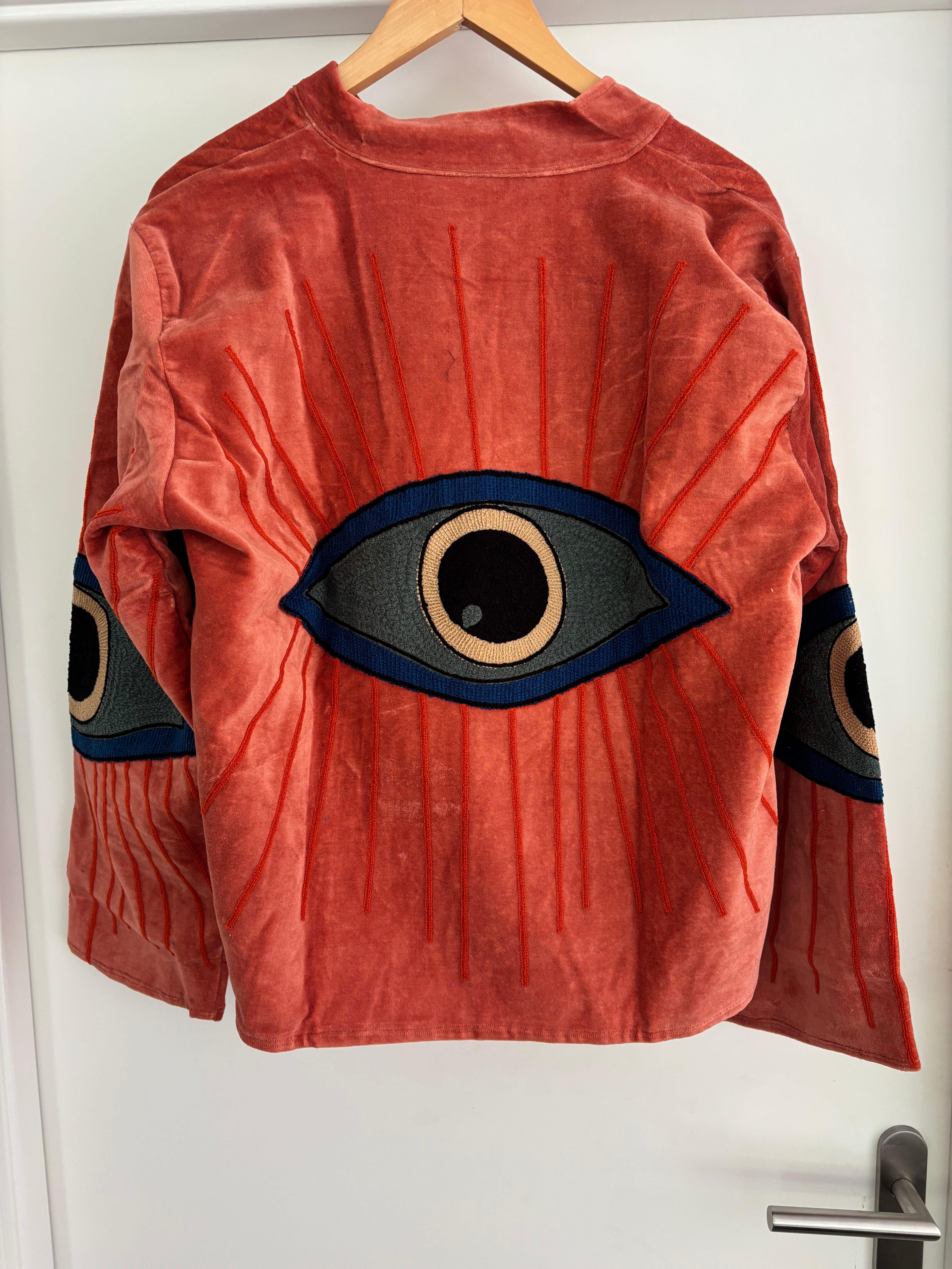 Jas velvet oog orange