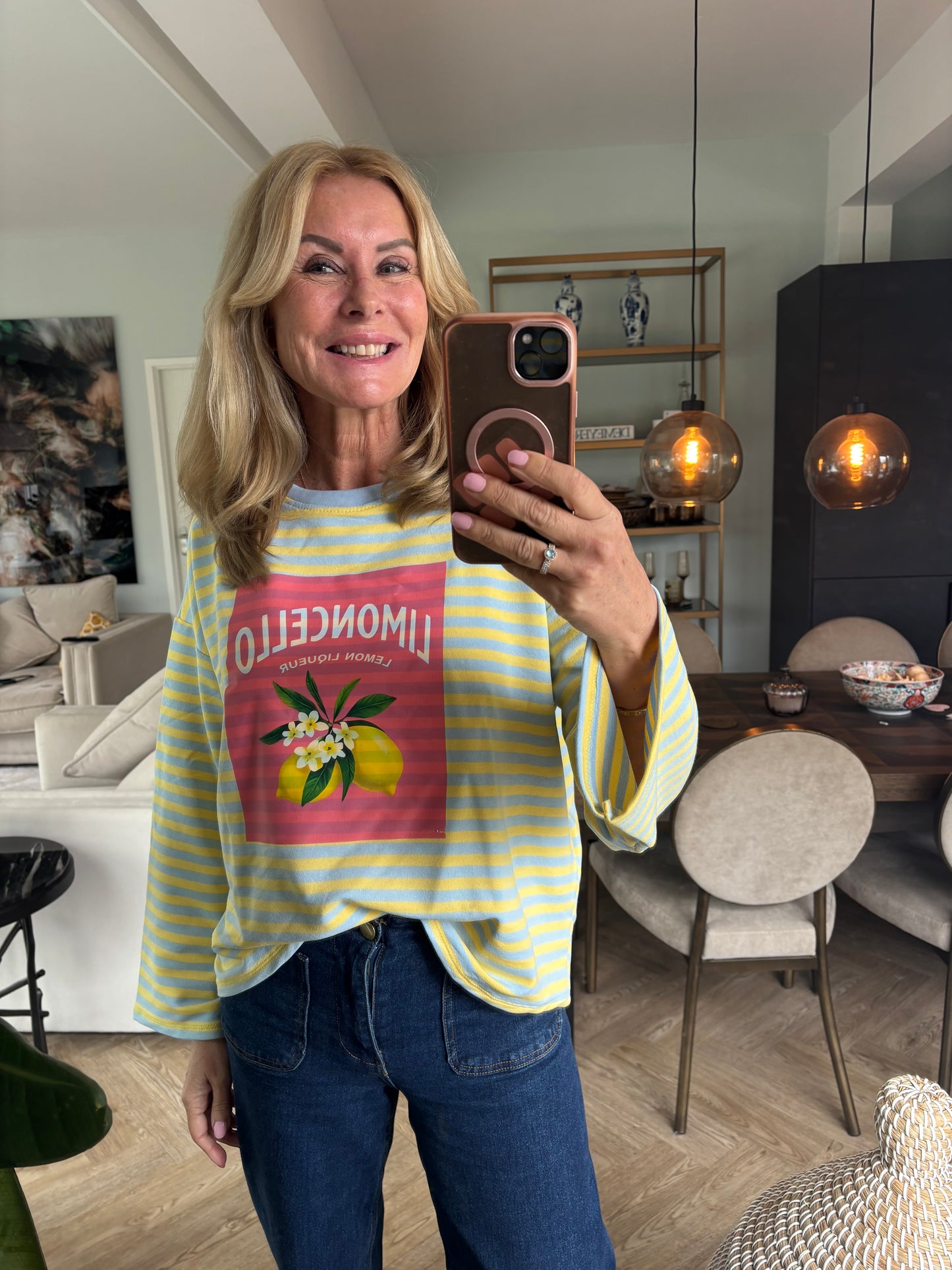 Limocello streep shirt