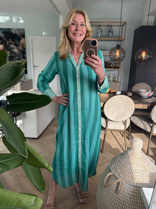 Tuniek jurk streep groen