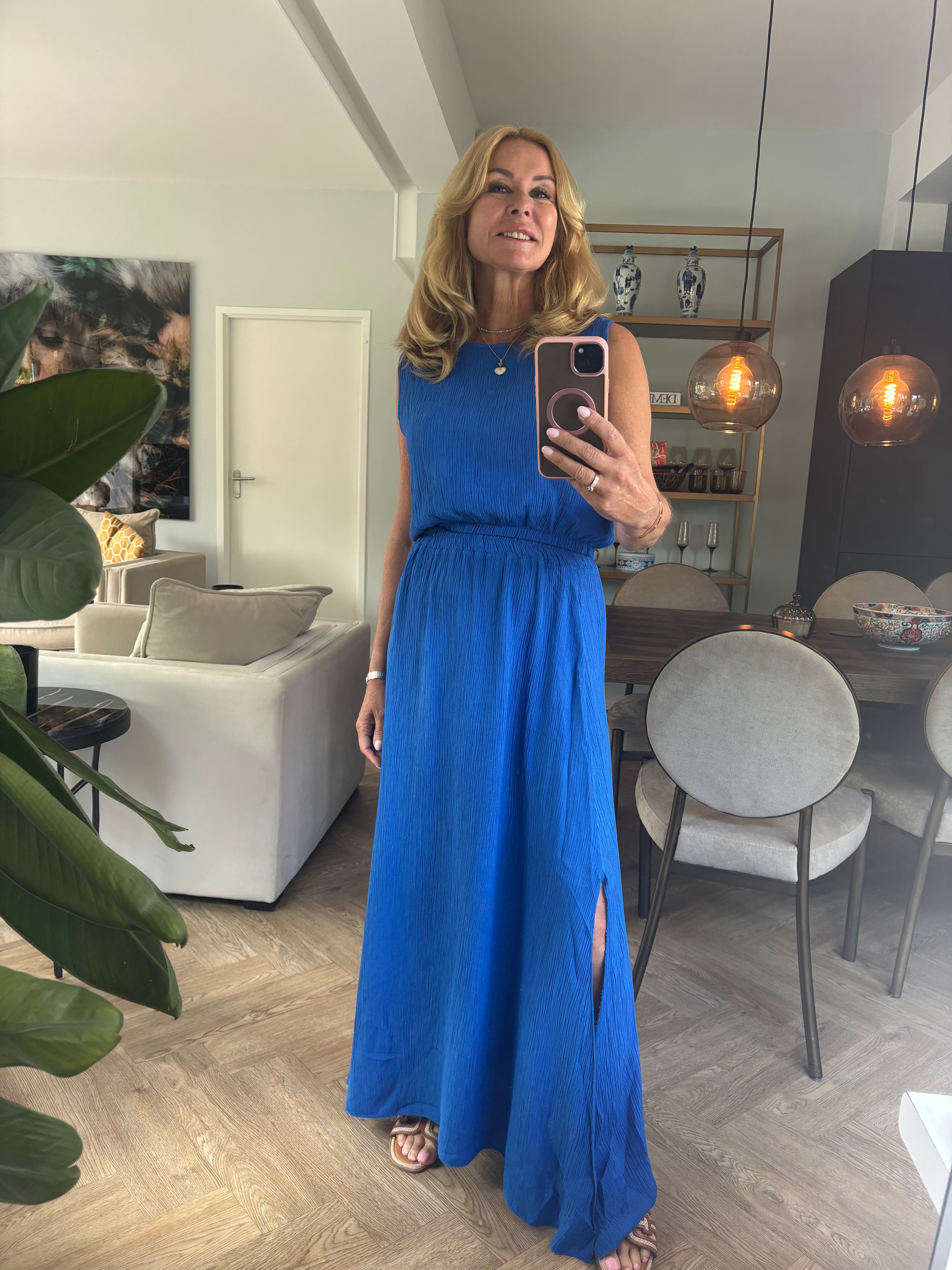 Top & skirt cobalt