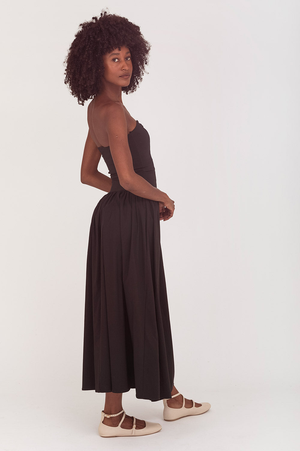 Dress strapless black