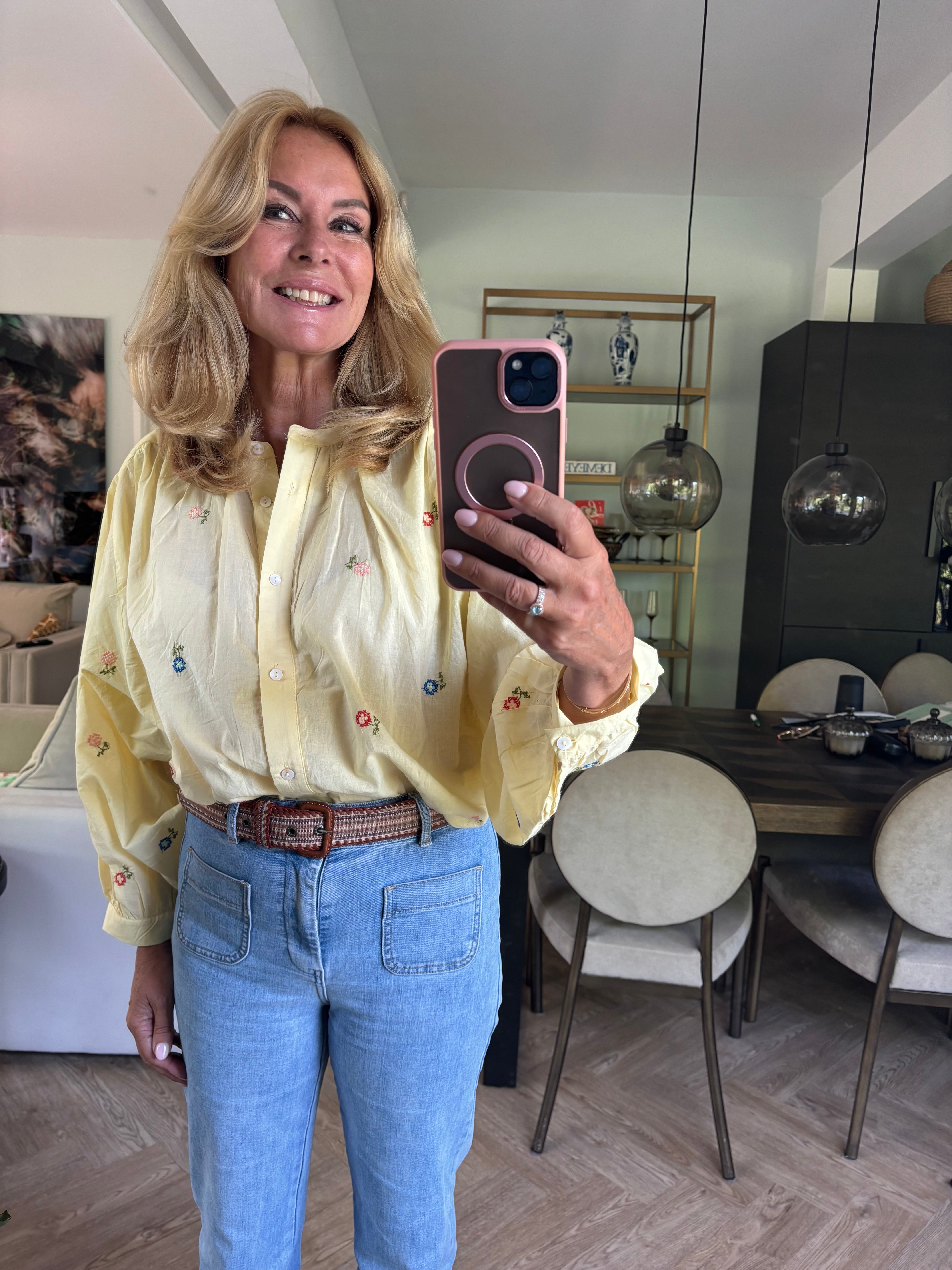 Blouse lilo geel