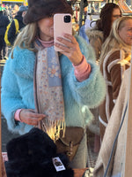 Coat fluffy light blue