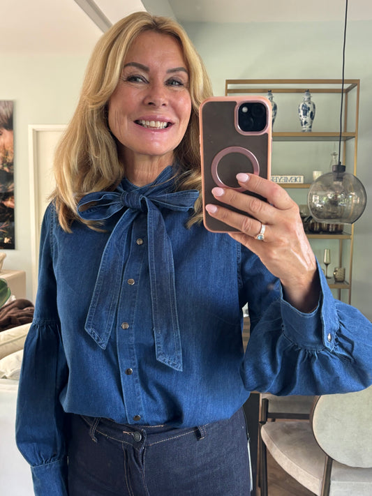Blouse jeans strik