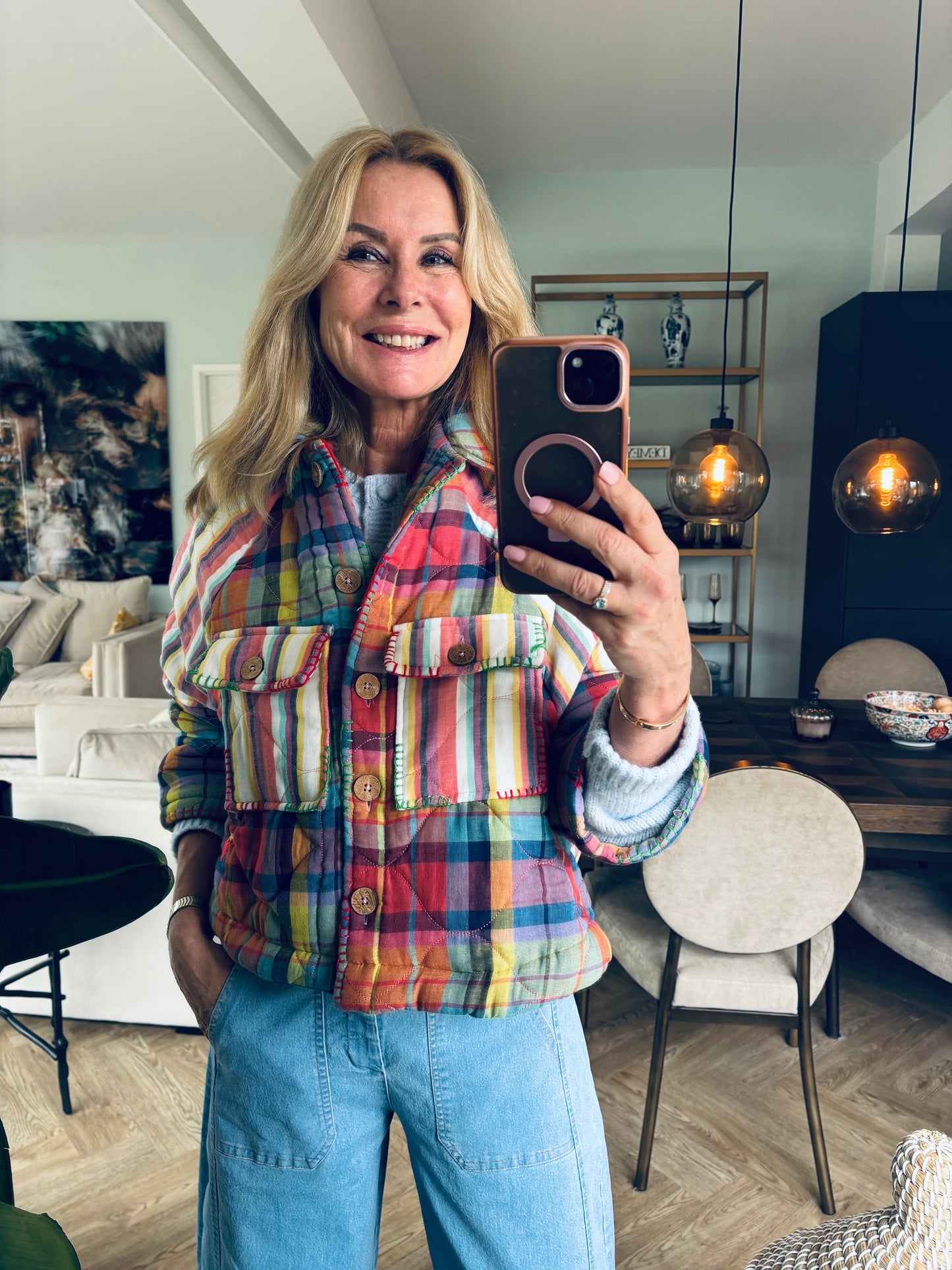Jasje boho chic geruit
