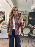 Coat velvet brique