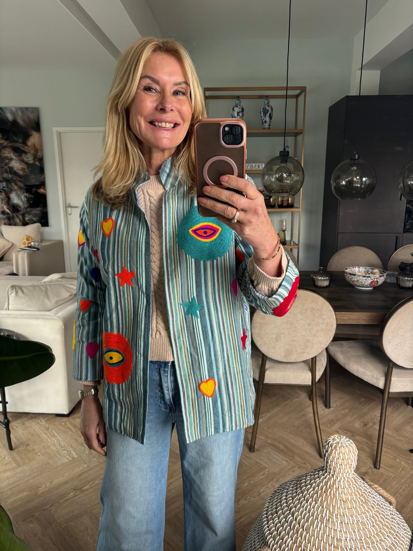 Jasje streep met applicatie