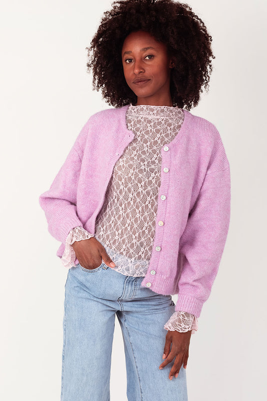 Cardigan lila