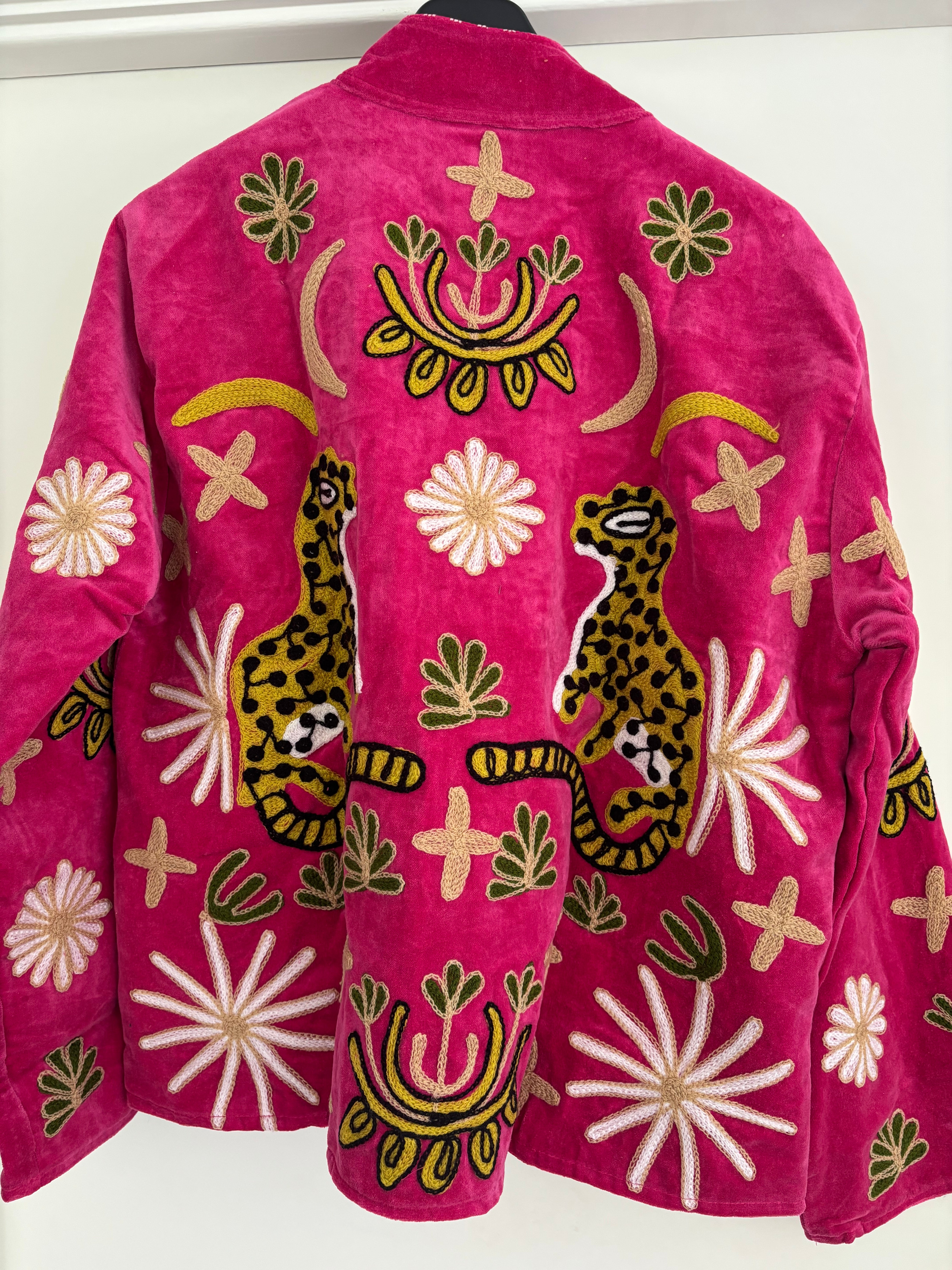 Jasje velvet fuchsia tijger