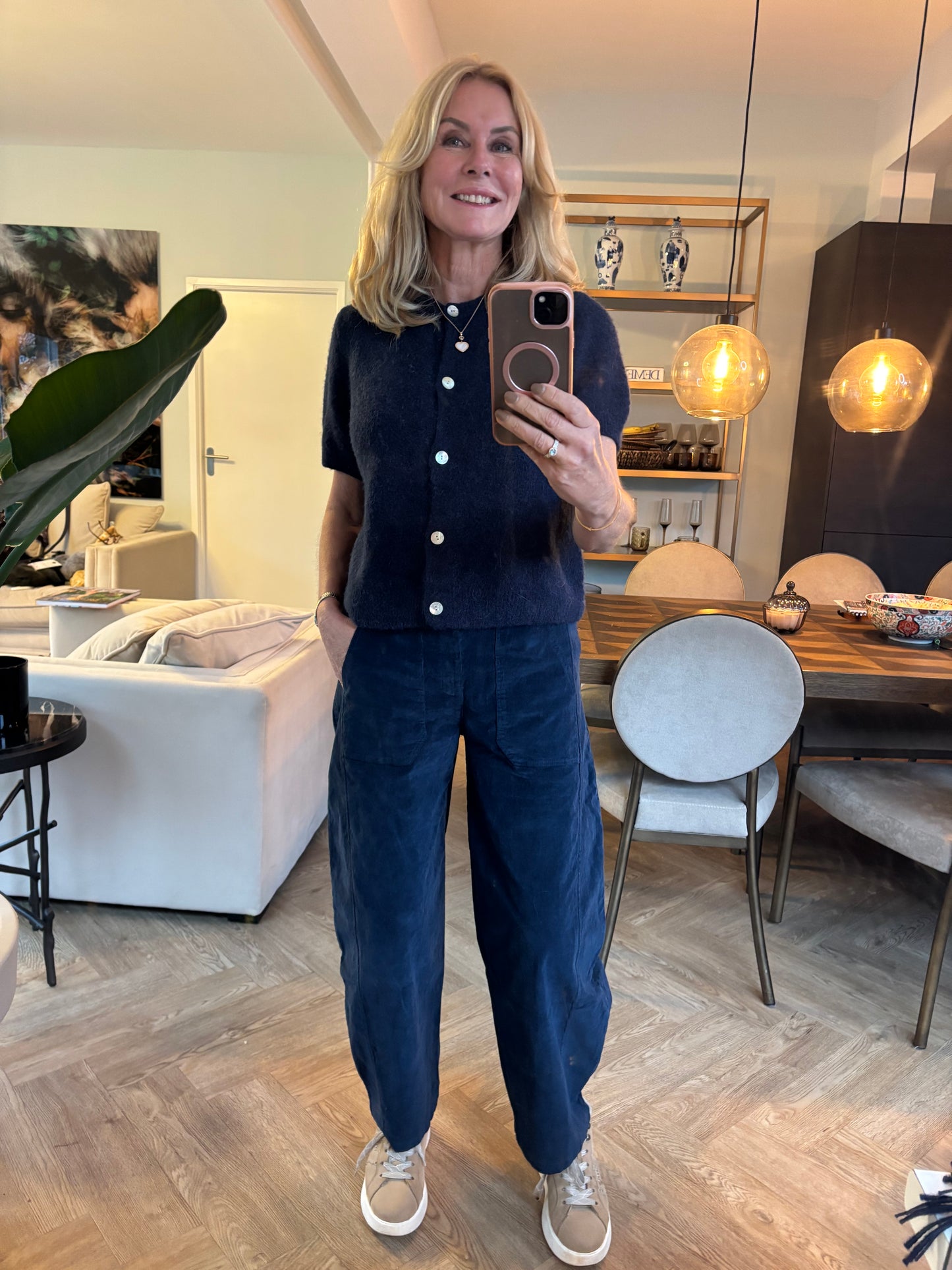 Vestje Navy Korte Mouw