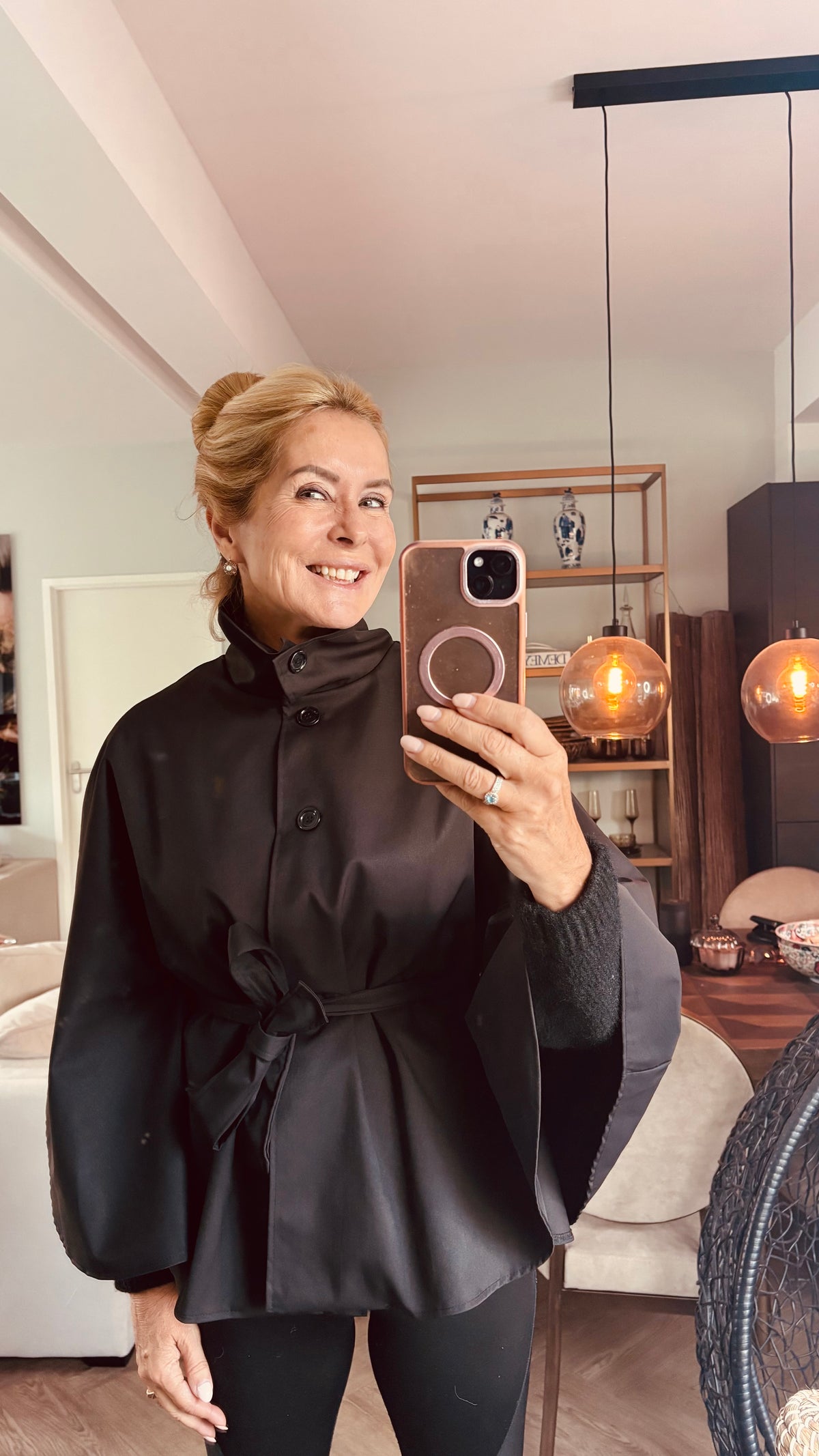 Poncho cape zwart