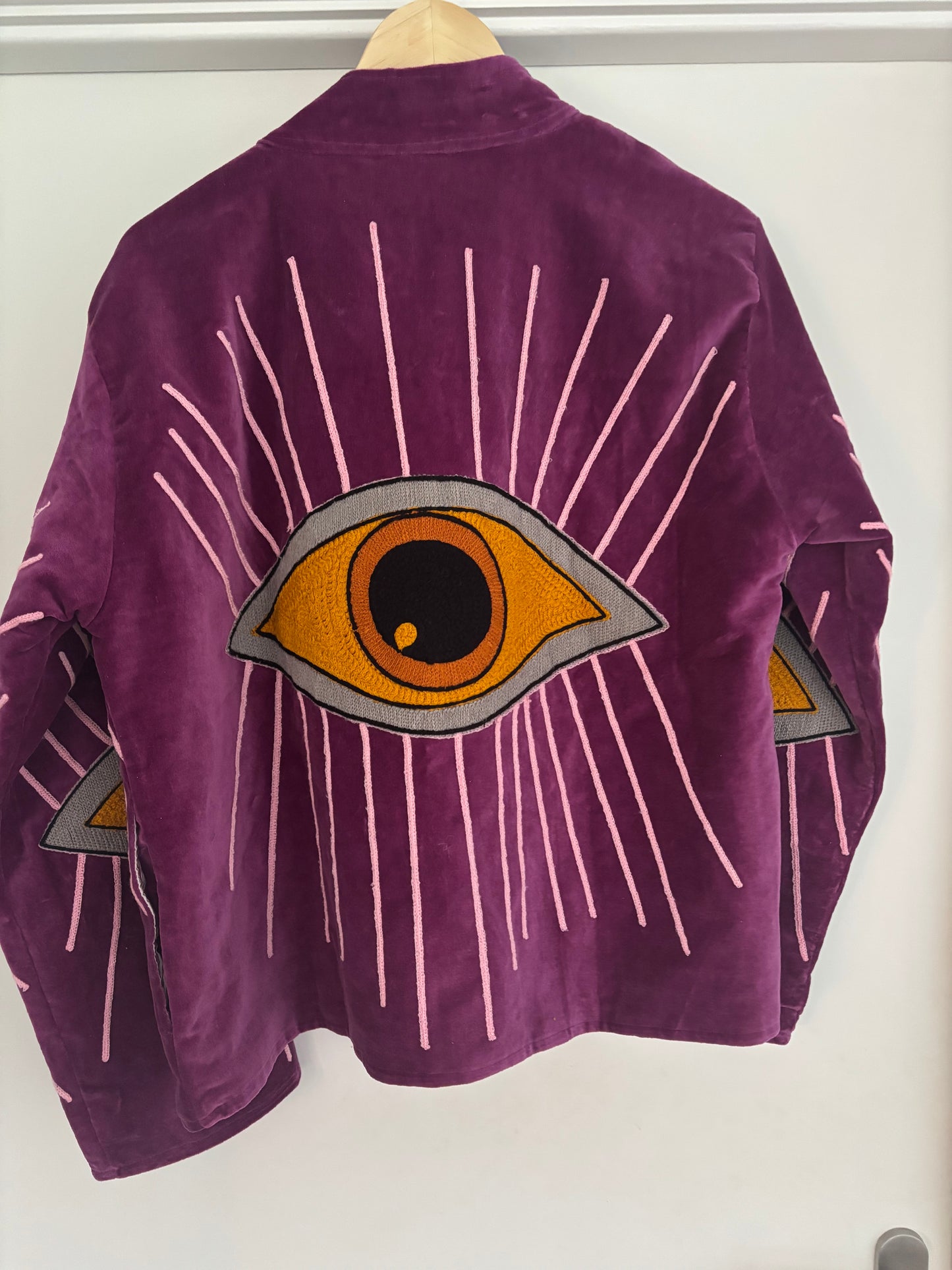 Jasje velvet oog paars