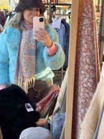 Coat fluffy light blue