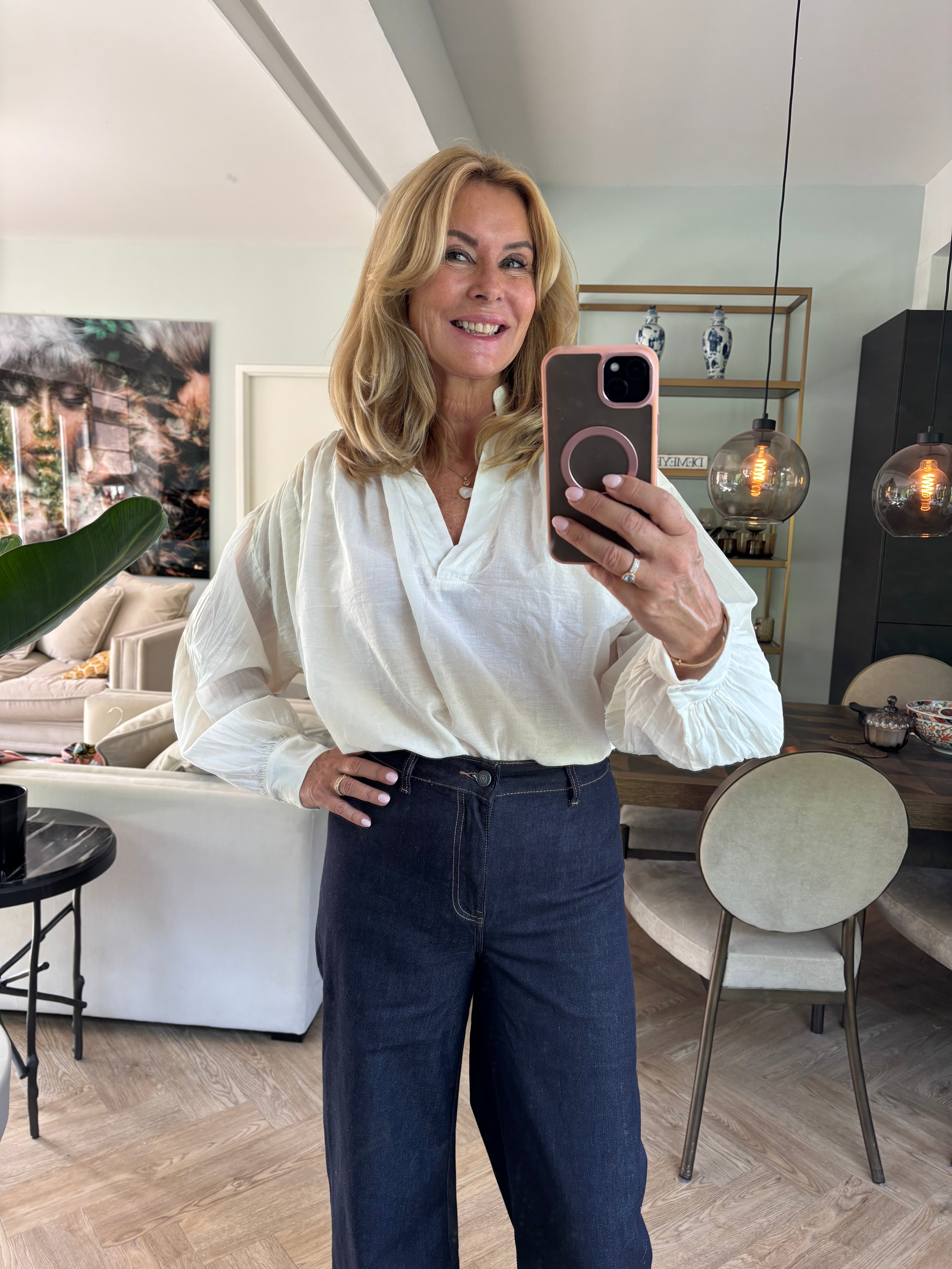 Blouse v ecru