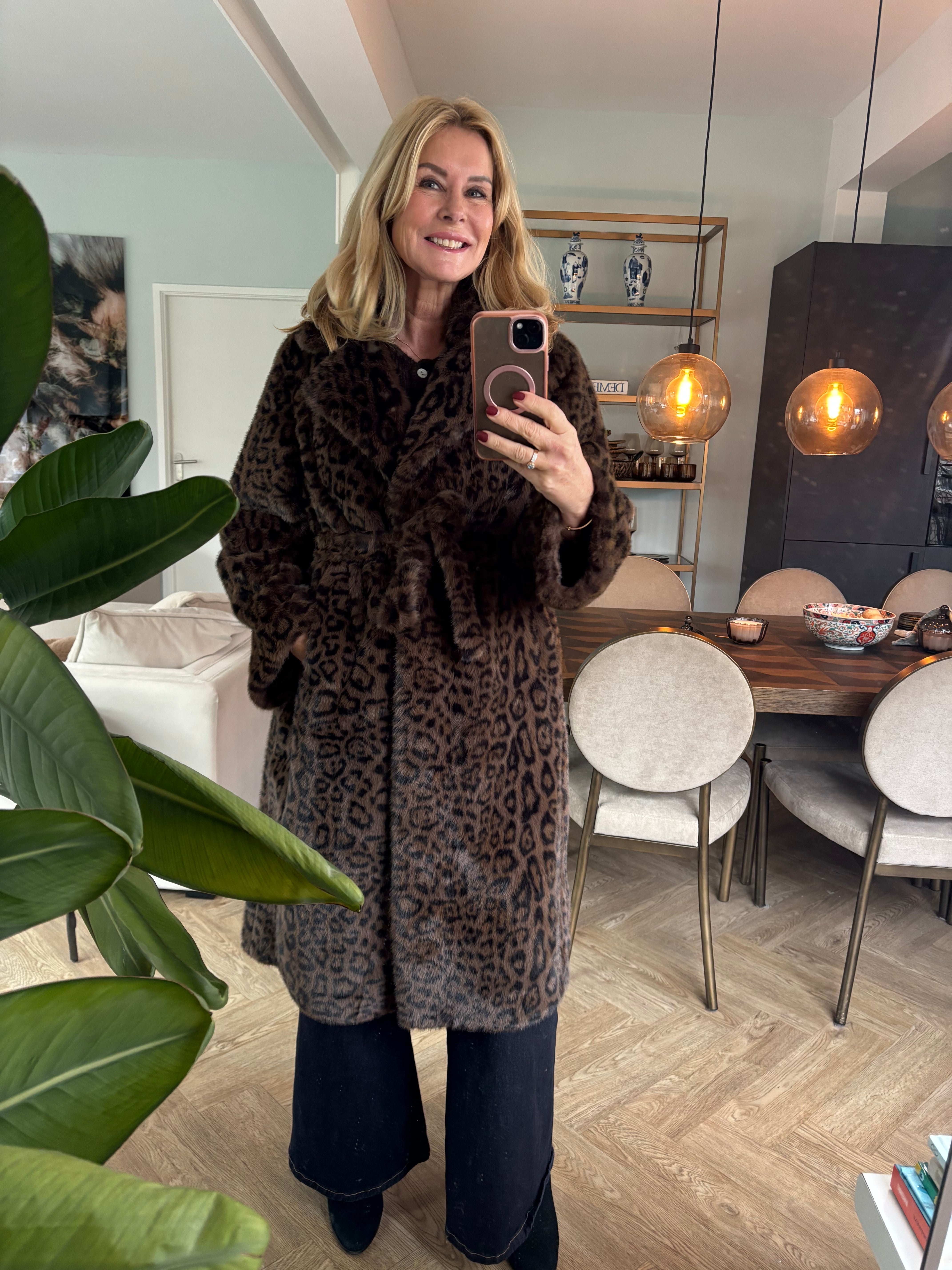 Jas lang panter print