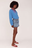 Blouse waffle jeans