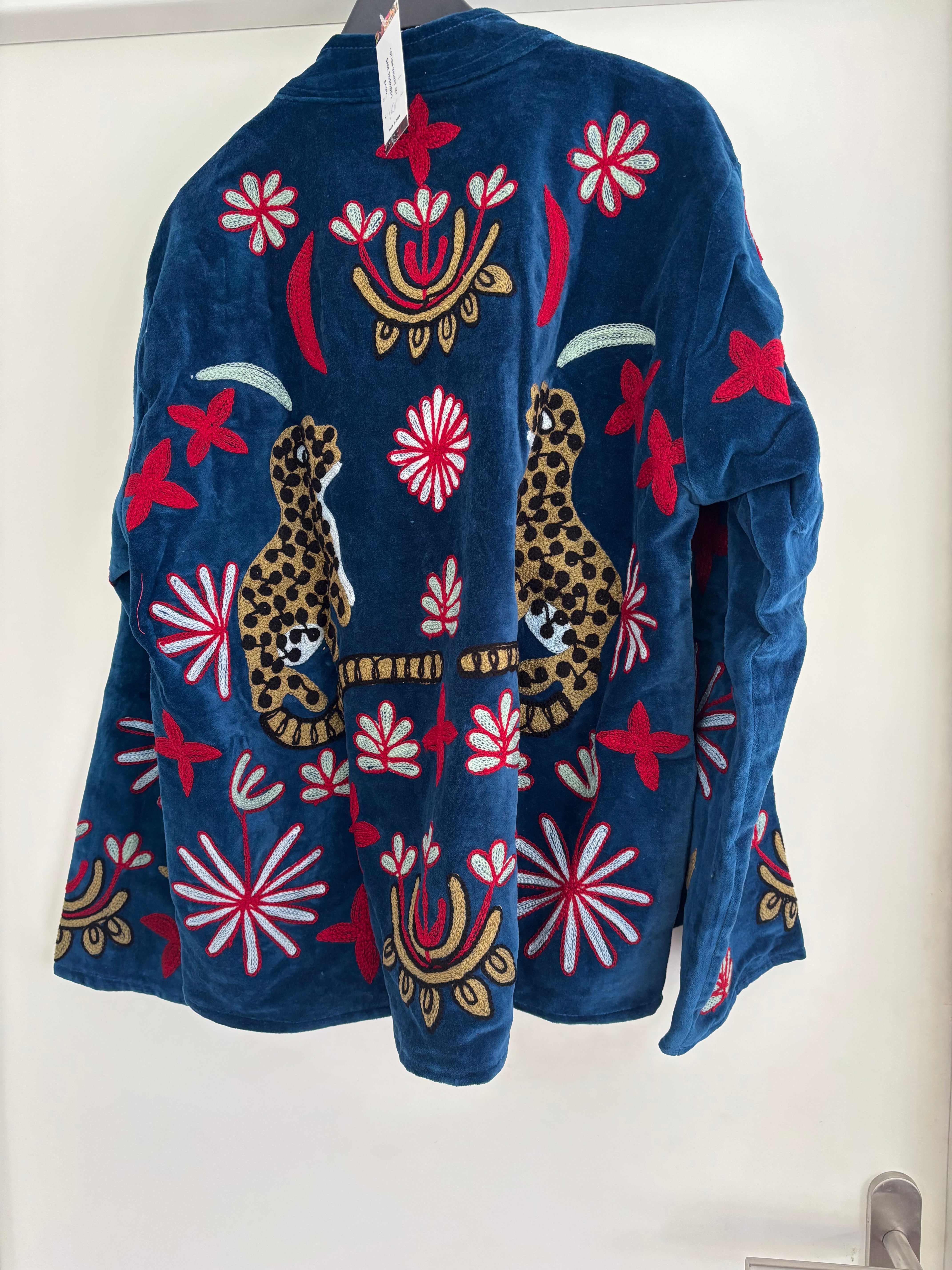 Jasje velvet cobalt tijger