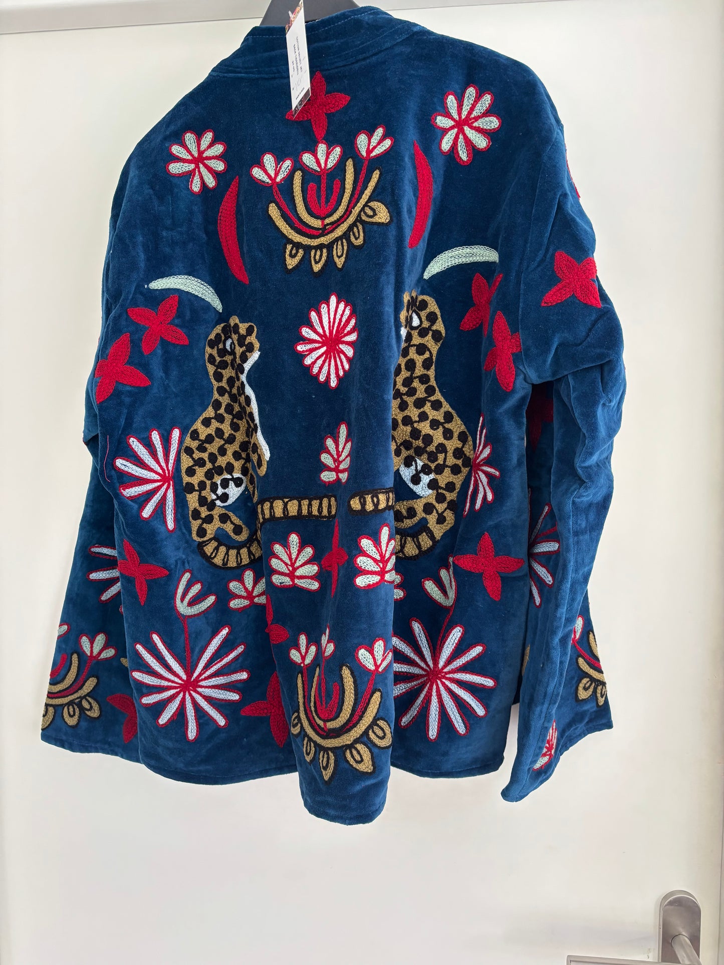 Jasje velvet cobalt tijger