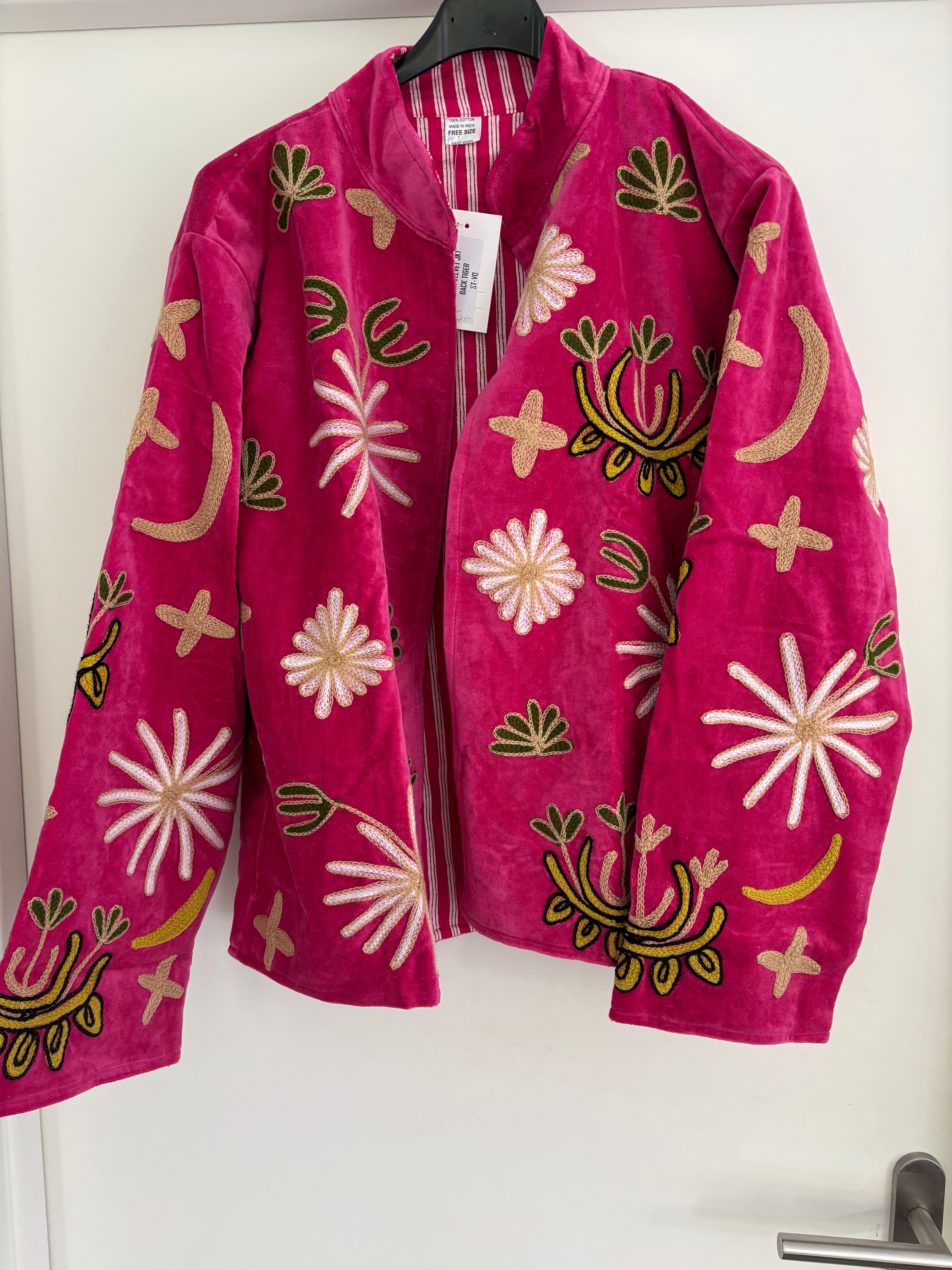 Jasje velvet fuchsia tijger