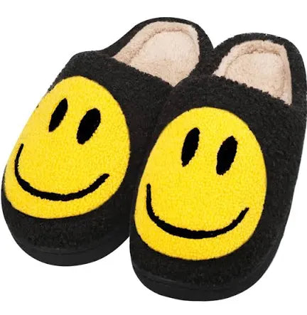 Smiley slippers black
